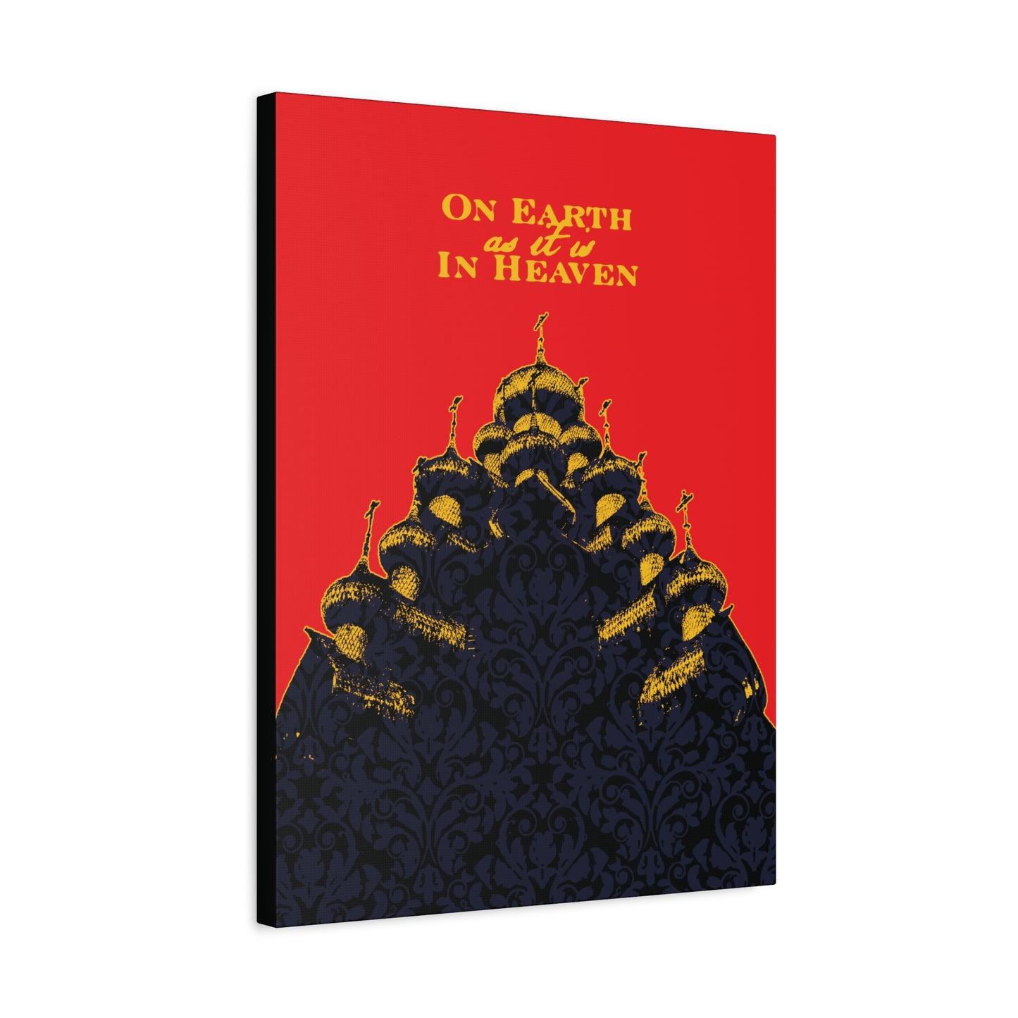 The Church: On Earth As It Is In Heaven | Lord's Prayer | Ancient Russian Wooden Church Design | Orthodox Christian Canvas Art