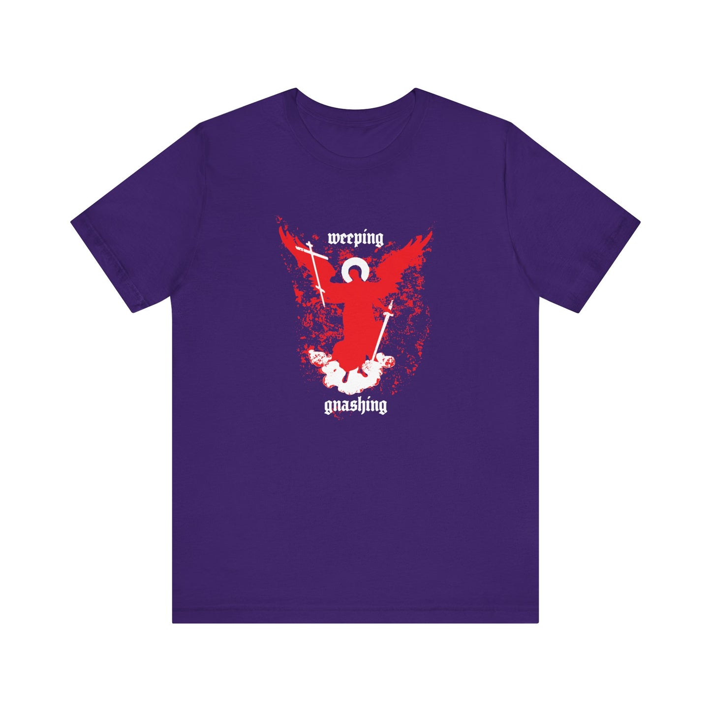 Weeping and Gnashing (Matthew 13:41, Apocalypse Angel IconoGraphic) No. 1 | Orthodox Christian T-Shirt