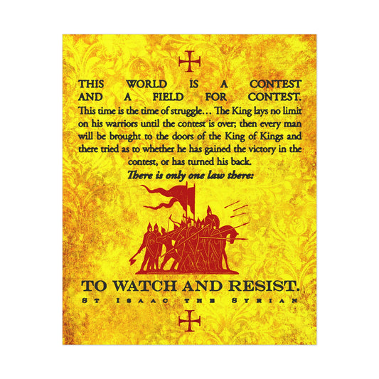 The World is a Contest No. 1 (St Isaac the Syrian) | Orthodox Christian Art Poster