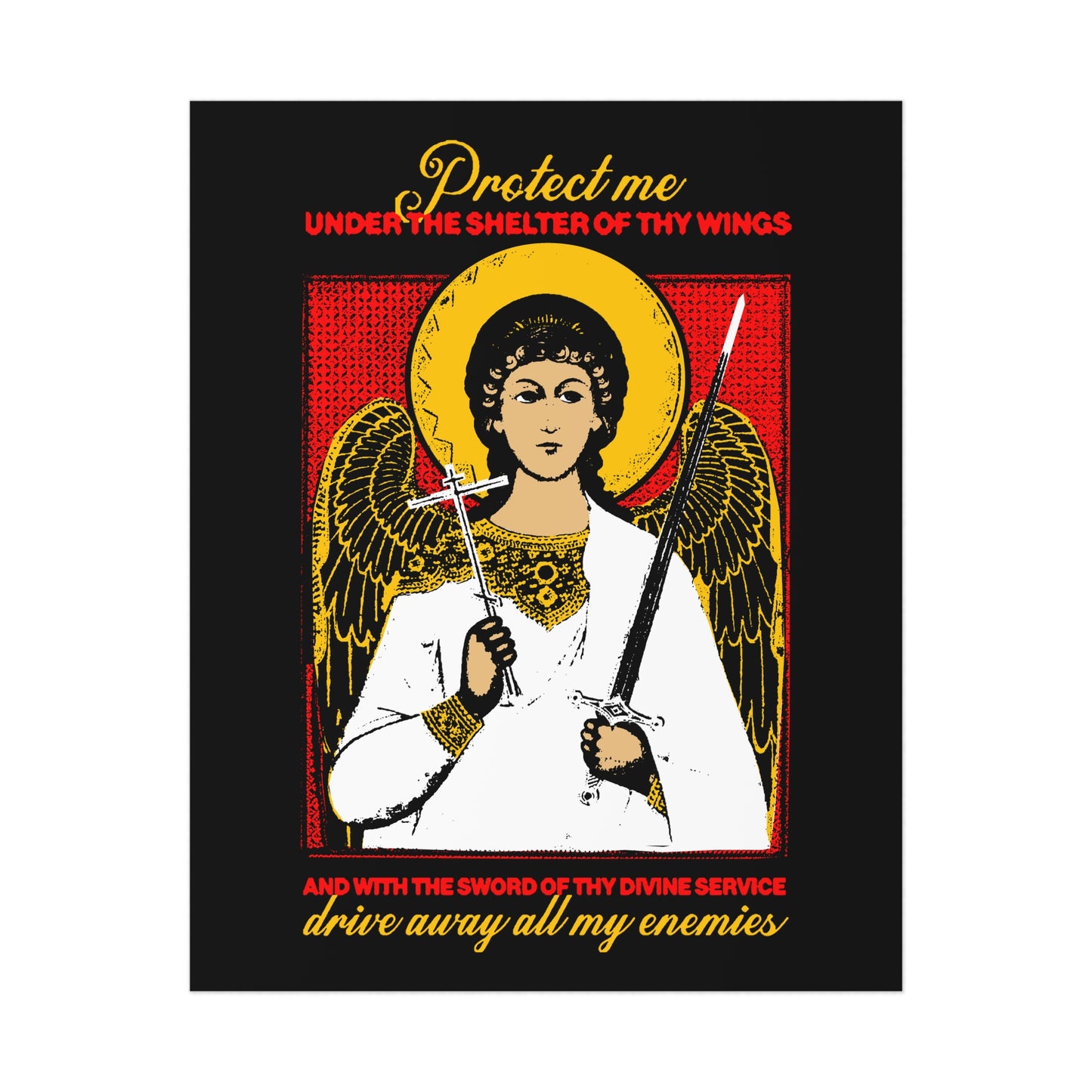 Holy Guardian Angel IconoGraphic No. 1 | Orthodox Christian Art Poster