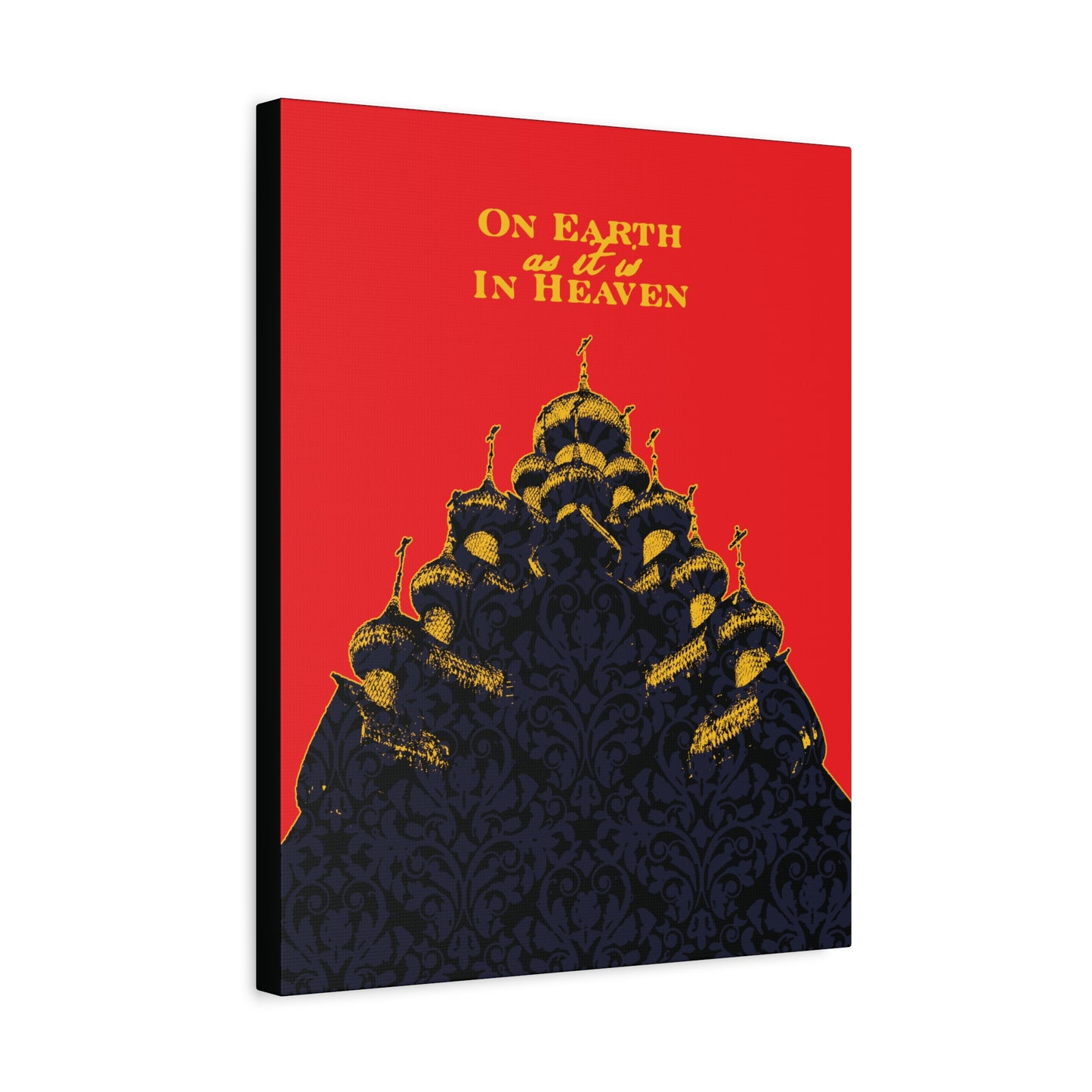 The Church: On Earth As It Is In Heaven | Lord's Prayer | Ancient Russian Wooden Church Design | Orthodox Christian Canvas Art