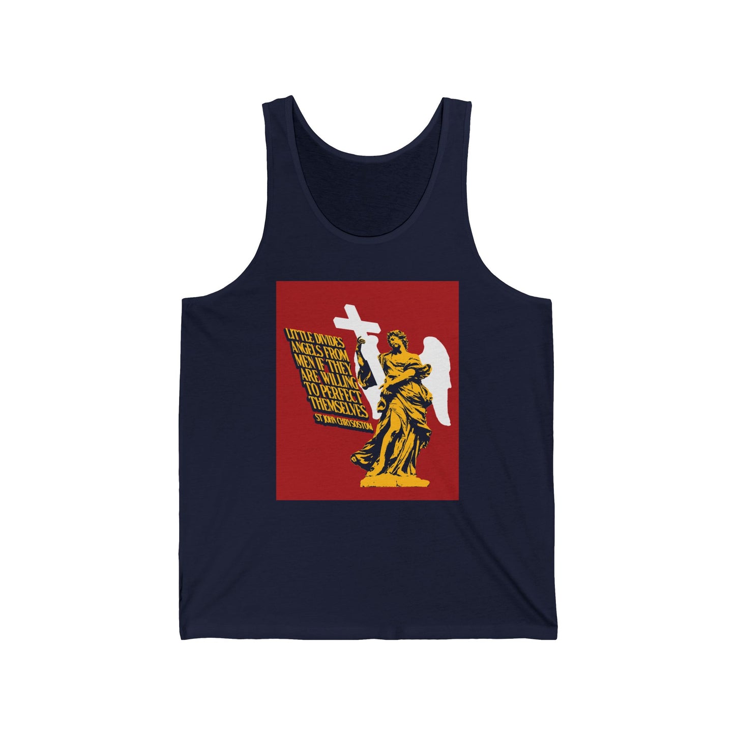 Little Divides Angels from Men (St. John Chrysostom) No. 2 | Orthodox Christian Jersey Tank Top / Sleeveless Shirt