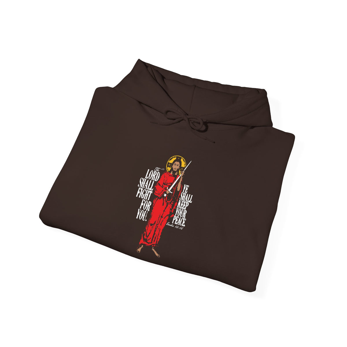 The Lord Shall Fight For You (Exodus 14:14) | Jesus Christ with Sword IconoGraphic | Orthodox Christian Hoodie