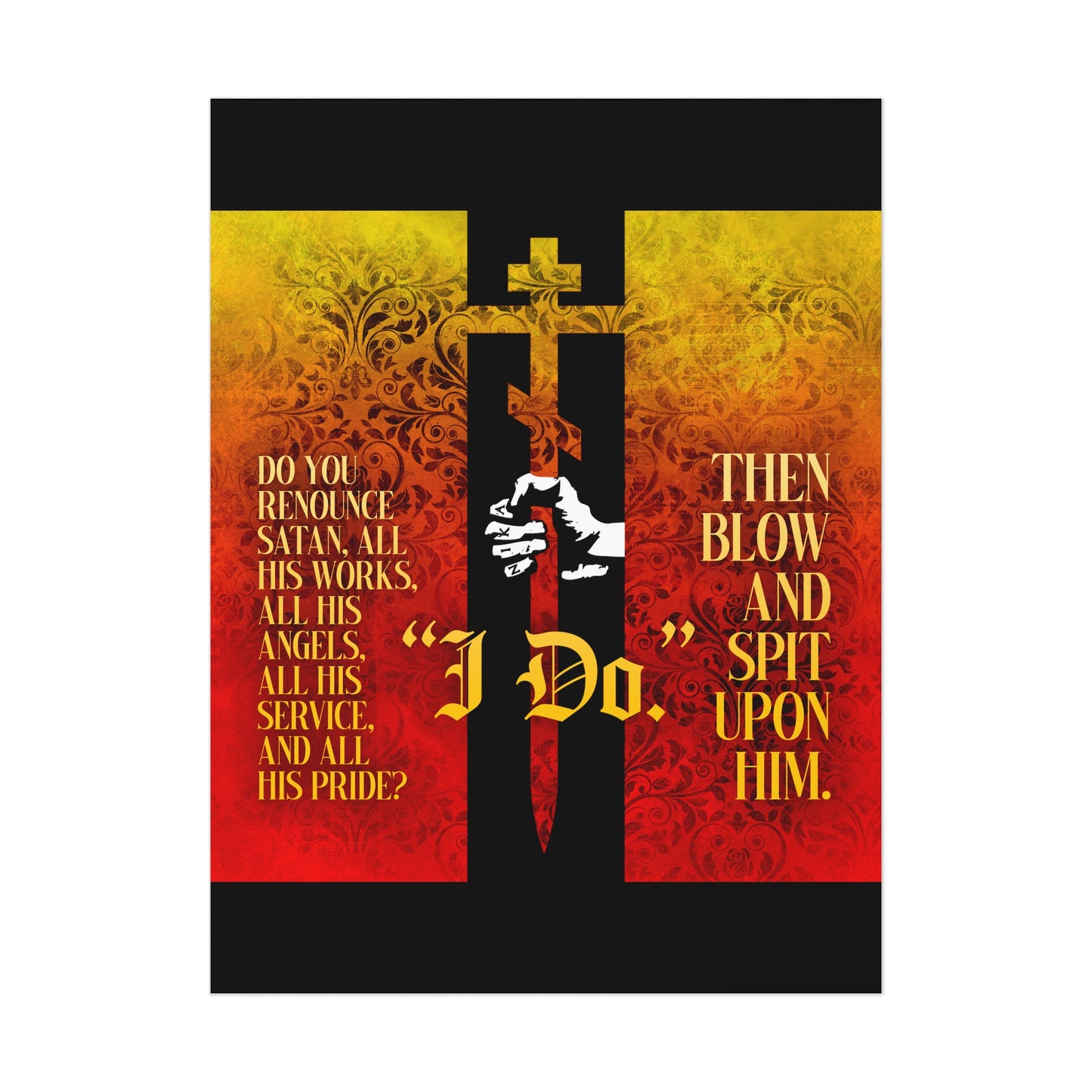 Do You Renounce Satan? (Catechumen Prayers) No. 1 | Orthodox Christian Art Poster