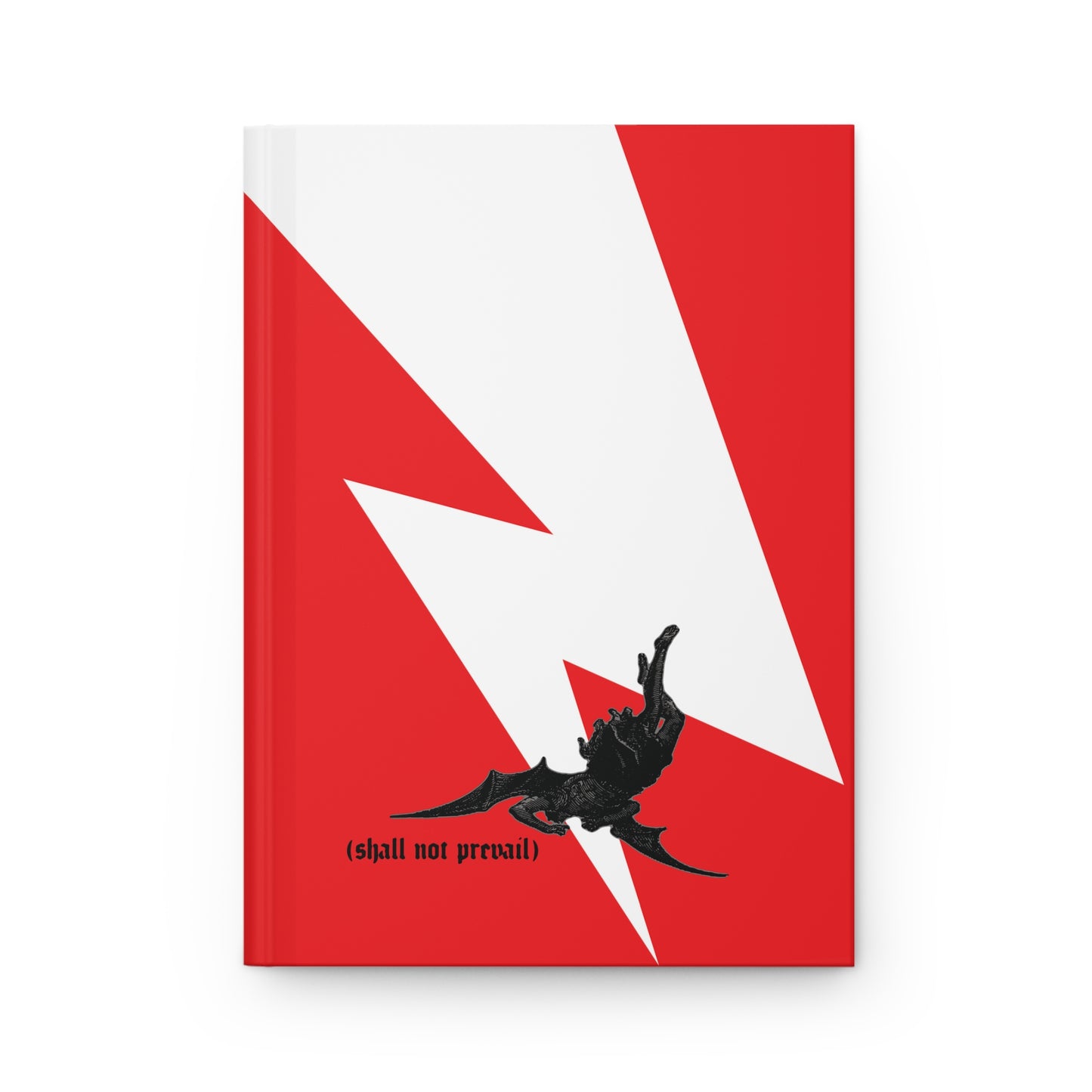 Shall Not Prevail | Satan Fell from Heaven Like Lightning (Luke 10:18) | Minimalist Design | Orthodox Christian Hardcover Journal