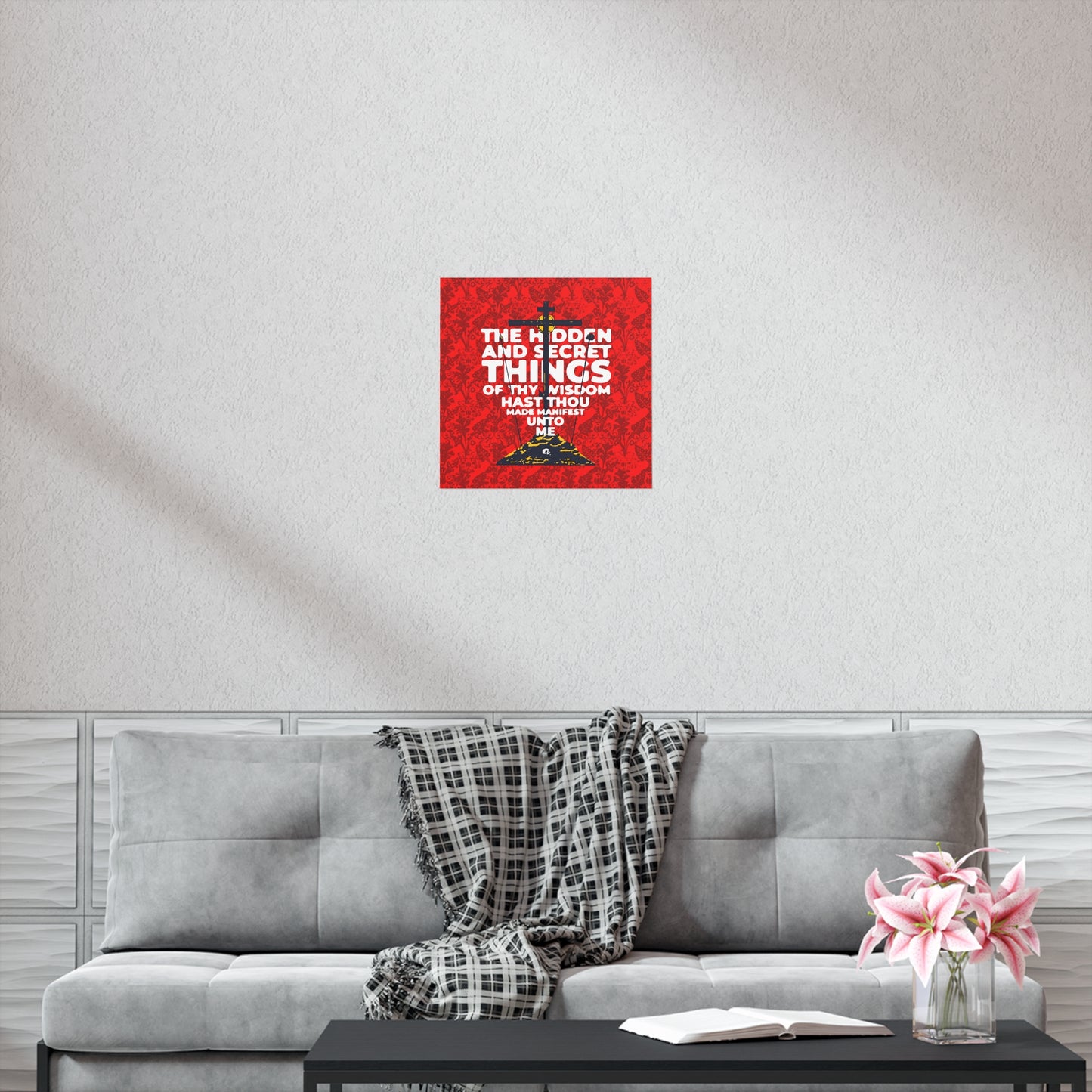 The Hidden and Secret Things of Thy Wisdom (Psalm 50/51) | Golgotha Cross | Skull of Adam | Orthodox Christian Art Poster