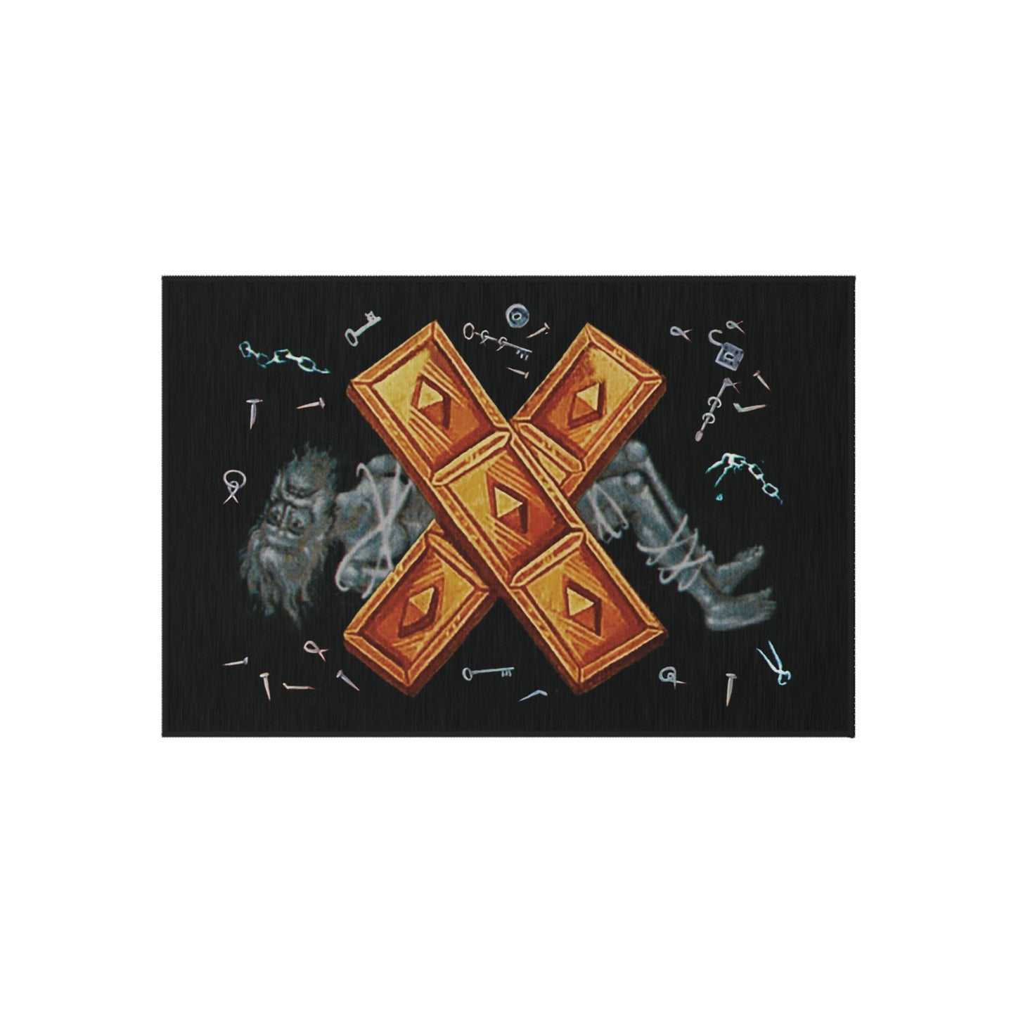 The Gates of Hades Shall Not Prevail No. 1 | Orthodox Christian Home Decor | Outdoor Rug/Mat
