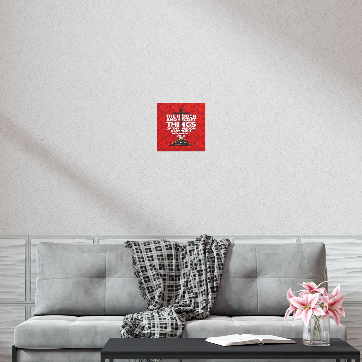 The Hidden and Secret Things of Thy Wisdom (Psalm 50/51) | Golgotha Cross | Skull of Adam | Orthodox Christian Art Poster