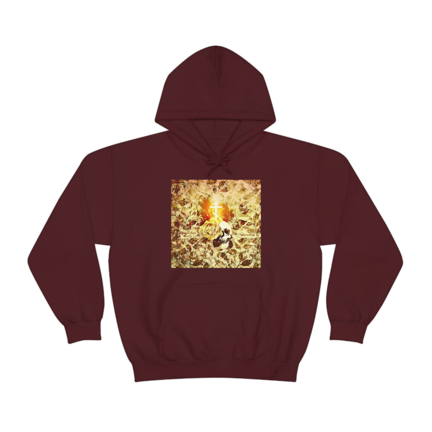 Art Cross: Rose & Skull No. 1 | Orthodox Christian Hoodie / Hooded Sweatshirt