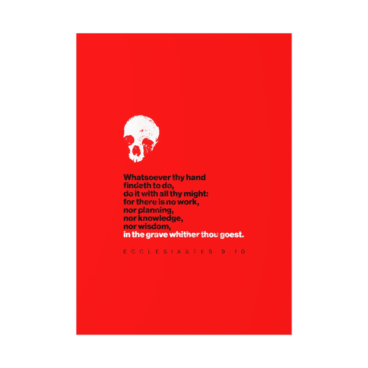 Whatsoever Thy Hand Findeth to Do No. 2 (Black Text) | Orthodox Christian Art Poster