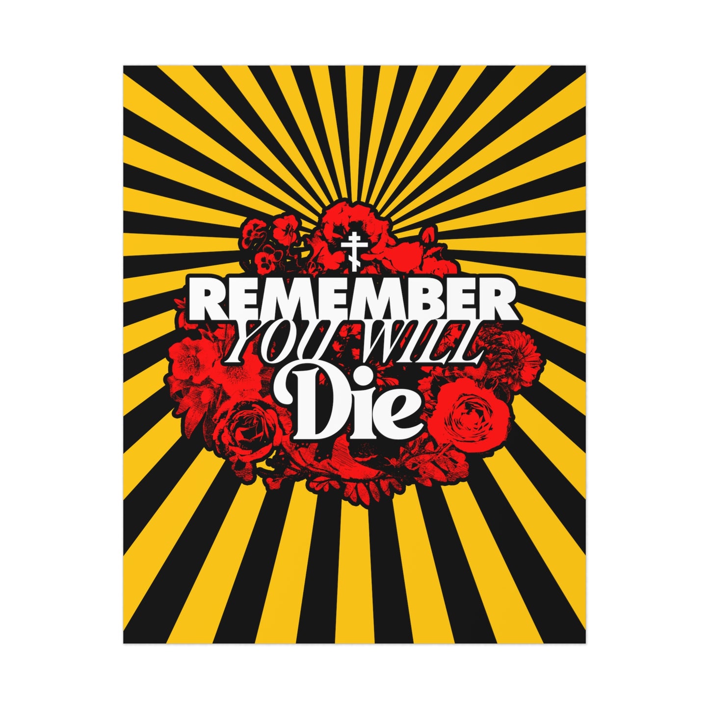 Remember You Will Die Floral Design No. 2 | Orthodox Christian Art Poster