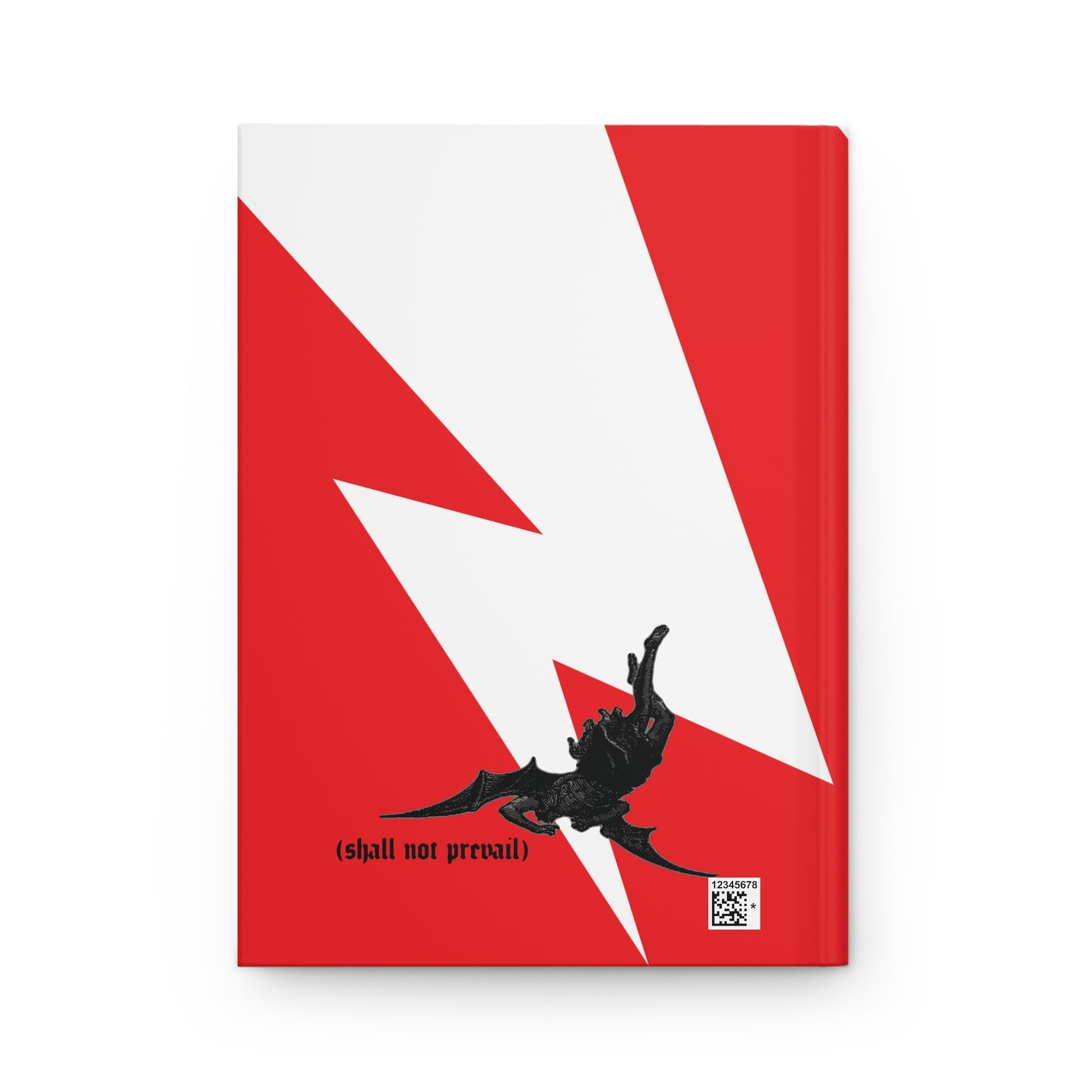 Shall Not Prevail | Satan Fell from Heaven Like Lightning (Luke 10:18) | Minimalist Design | Orthodox Christian Hardcover Journal