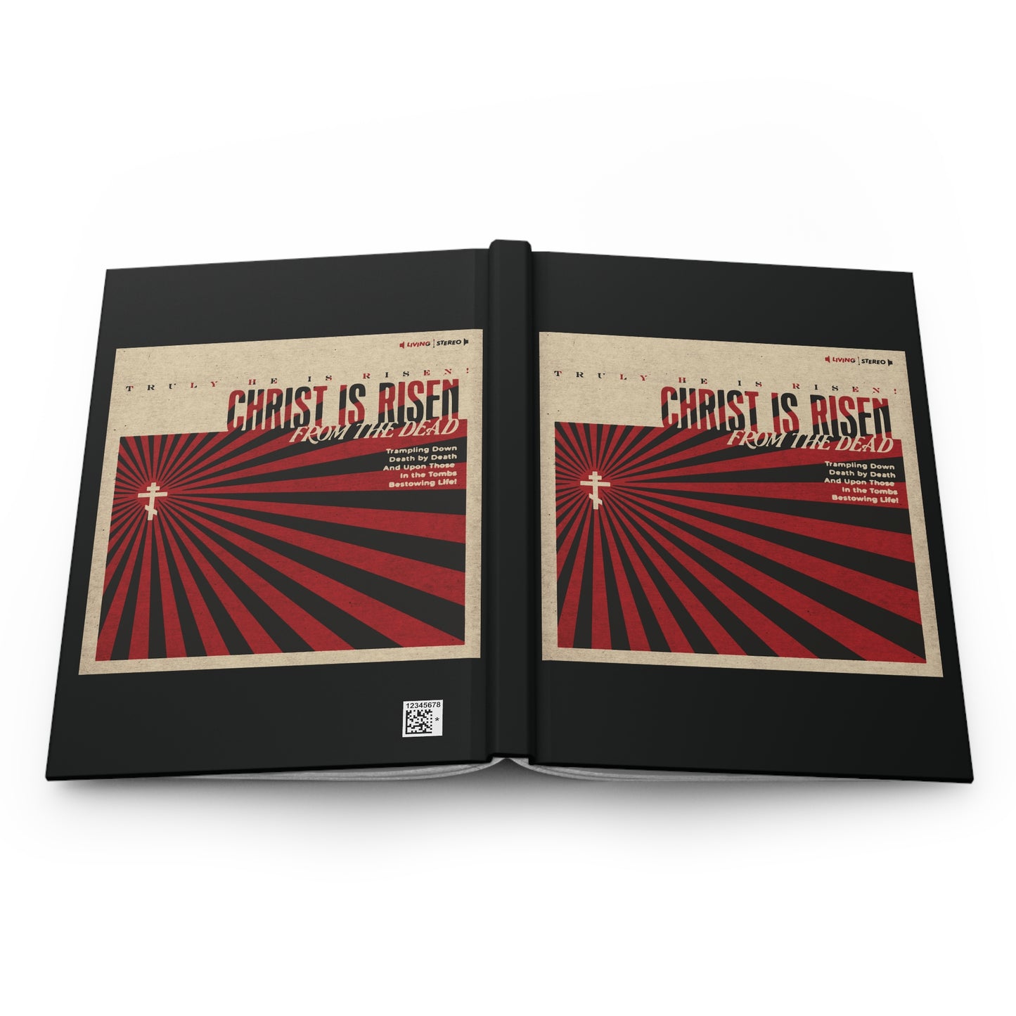 Christ is Risen from the Dead | Paschal Troparion | Retro LP Cover Design | Orthodox Christian Accessory | Hardcover Journal