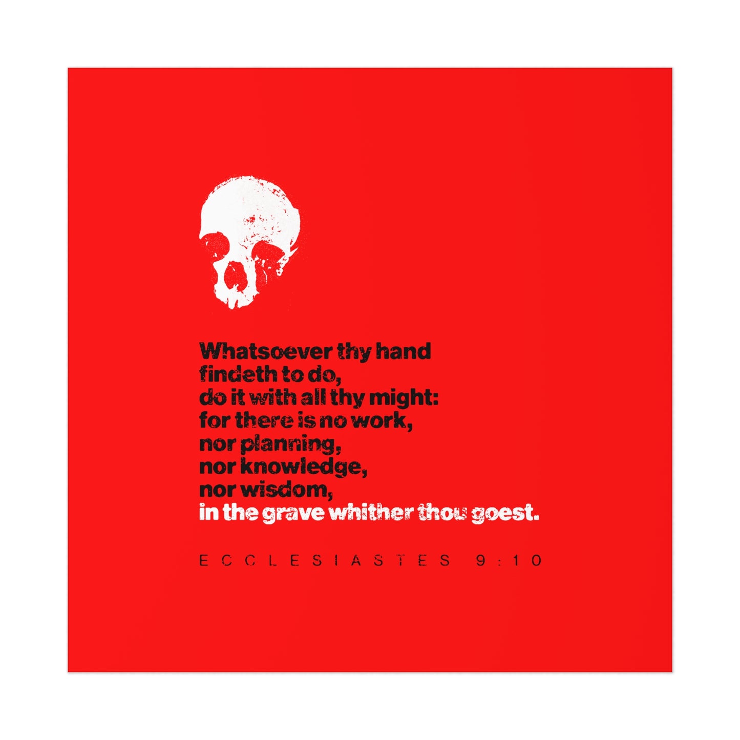 Whatsoever Thy Hand Findeth to Do No. 2 (Black Text) | Orthodox Christian Art Poster