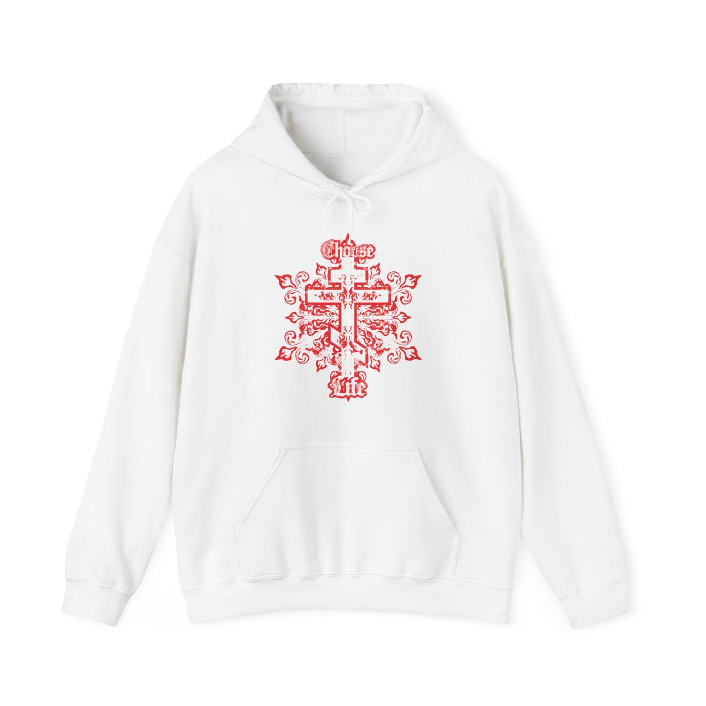 Choose Life No. 1 (Tri-Bar Cross) | Orthodox Christian Hoodie / Hooded Sweatshirt