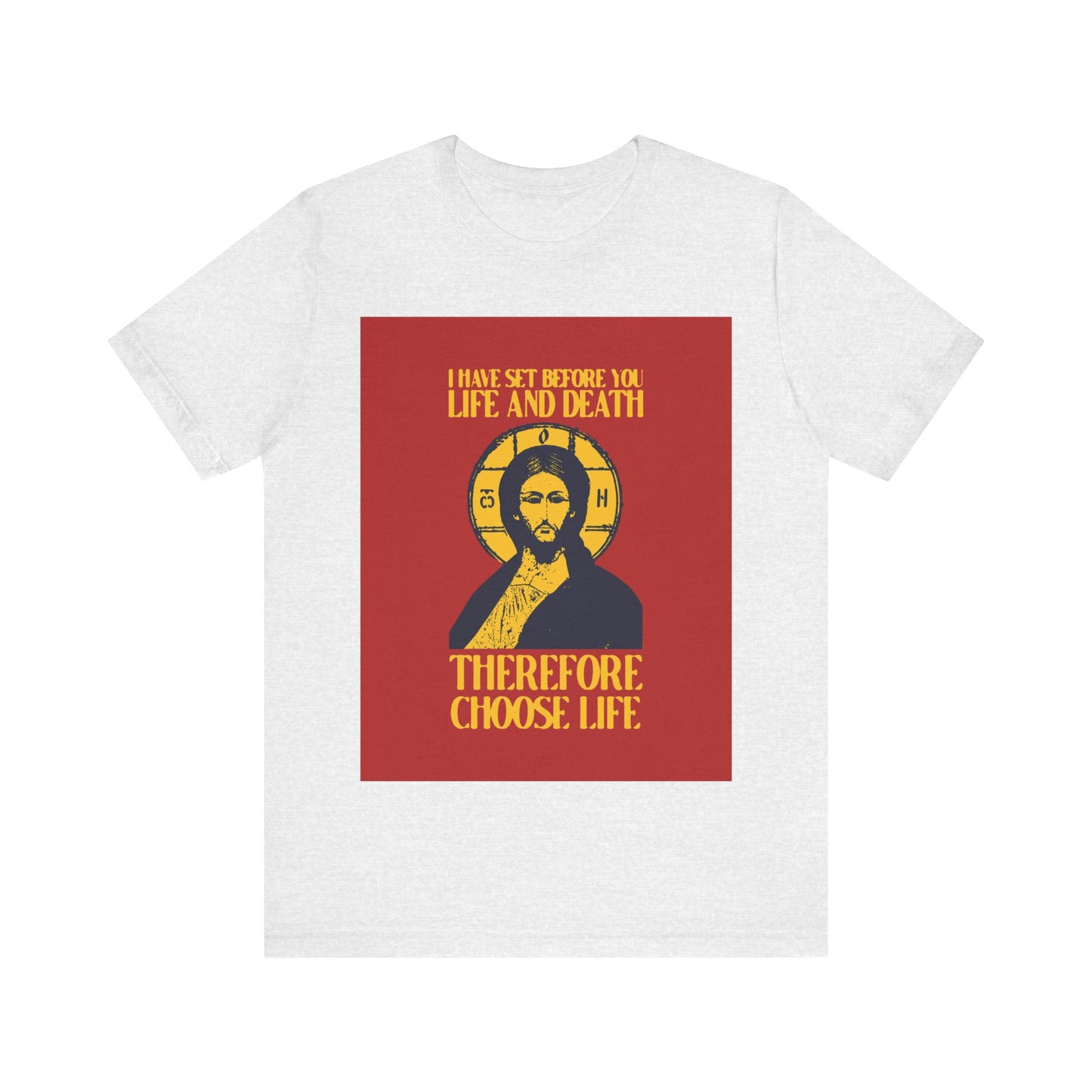 I Have Set Before You Life and Death (Deut. 30:11-20) Red Design No. 1 | Orthodox Christian T-Shirt