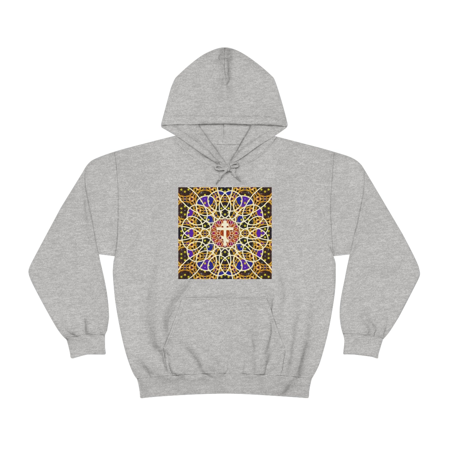 Art Cross: Rose Window No. 1 | Orthodox Christian Hoodie / Hooded Sweatshirt