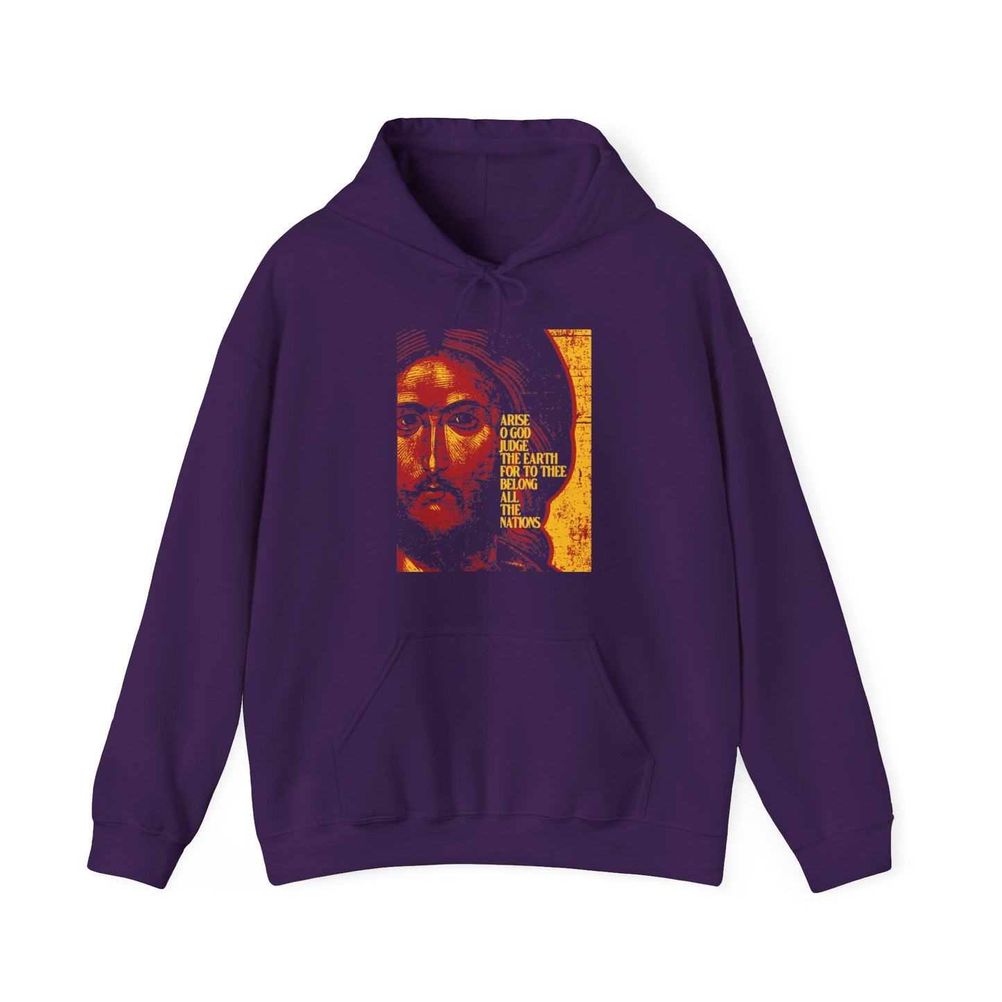 Arise, O God, Judge the Earth (Psalm 82/81) | Jesus Christ Russian Style IconoGraphic | Orthodox Christian Hoodie