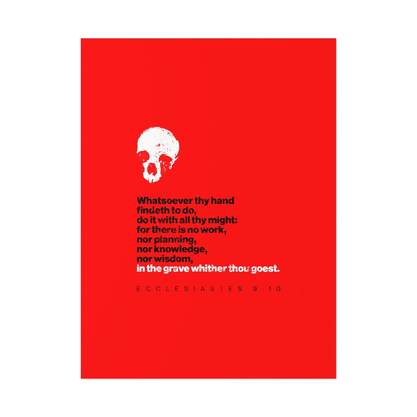 Whatsoever Thy Hand Findeth to Do No. 2 (Black Text) | Orthodox Christian Art Poster