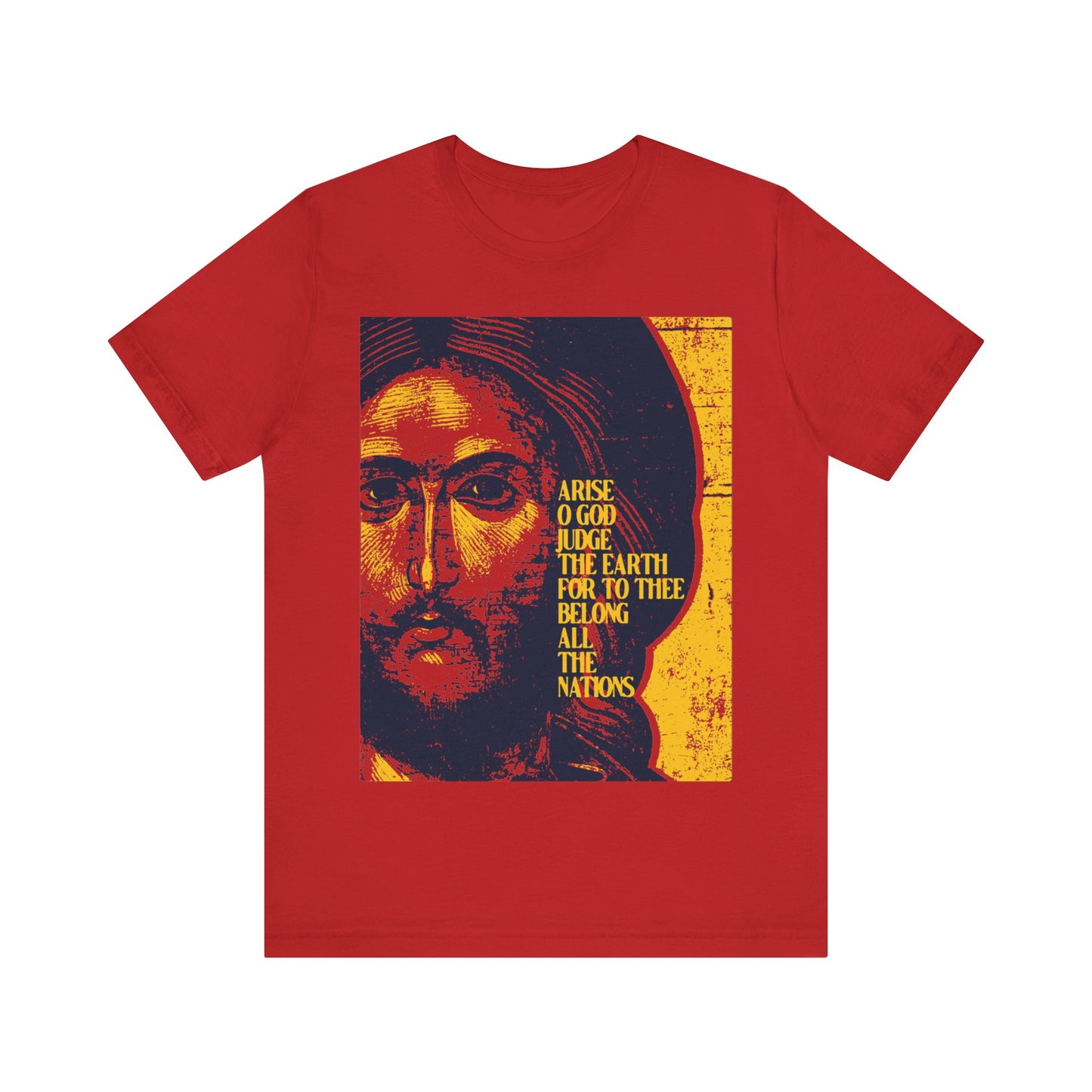 Arise, O God, Judge the Earth (Psalm 82/81) | Jesus Christ Russian Style IconoGraphic | Orthodox Christian T-Shirt