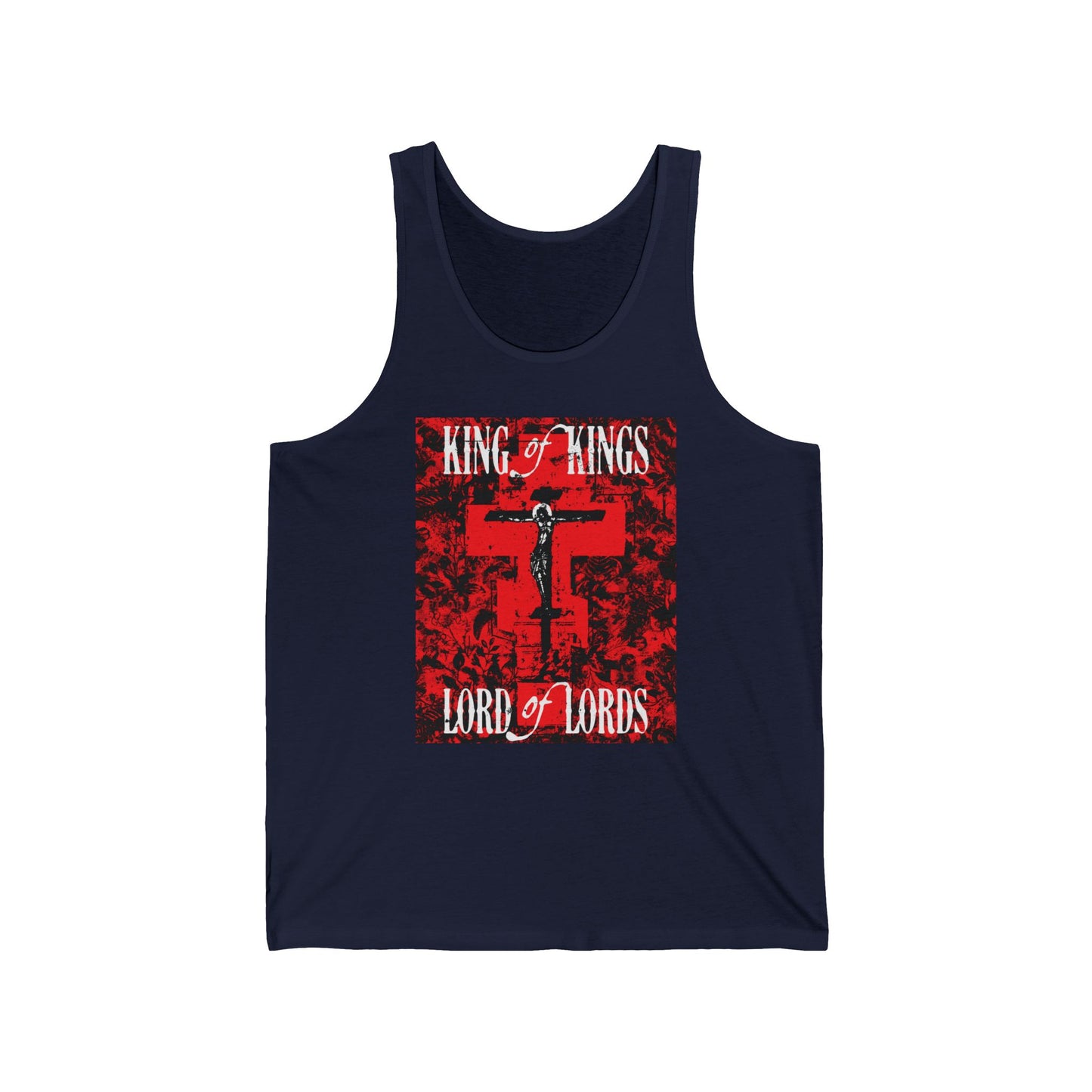 King of Kings, Lord of Lords (Jesus Christ Crucifix IconoGraphic) No. 1 | Orthodox Christian Tank Top