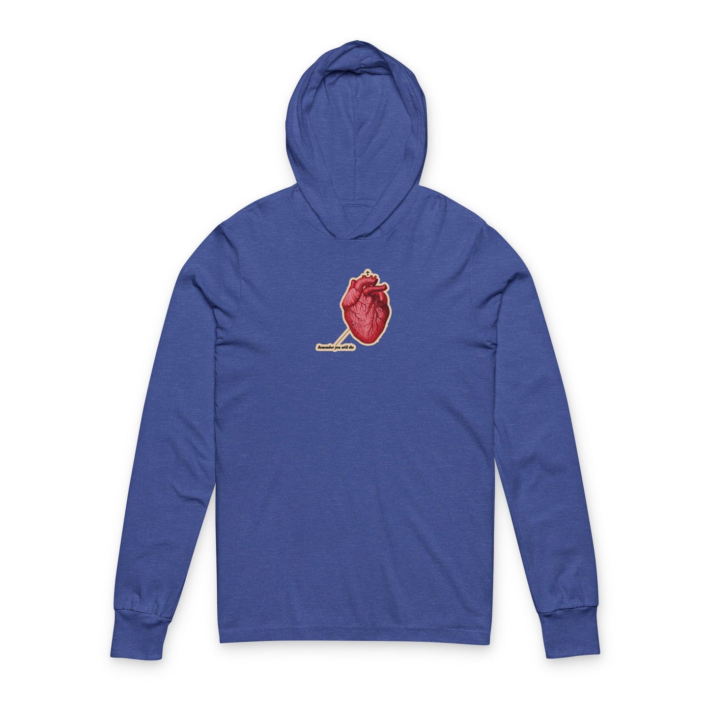 Remember You Will Die Retro Medical Textbook Heart Design | Orthodox Long Sleeve Hooded Shirt