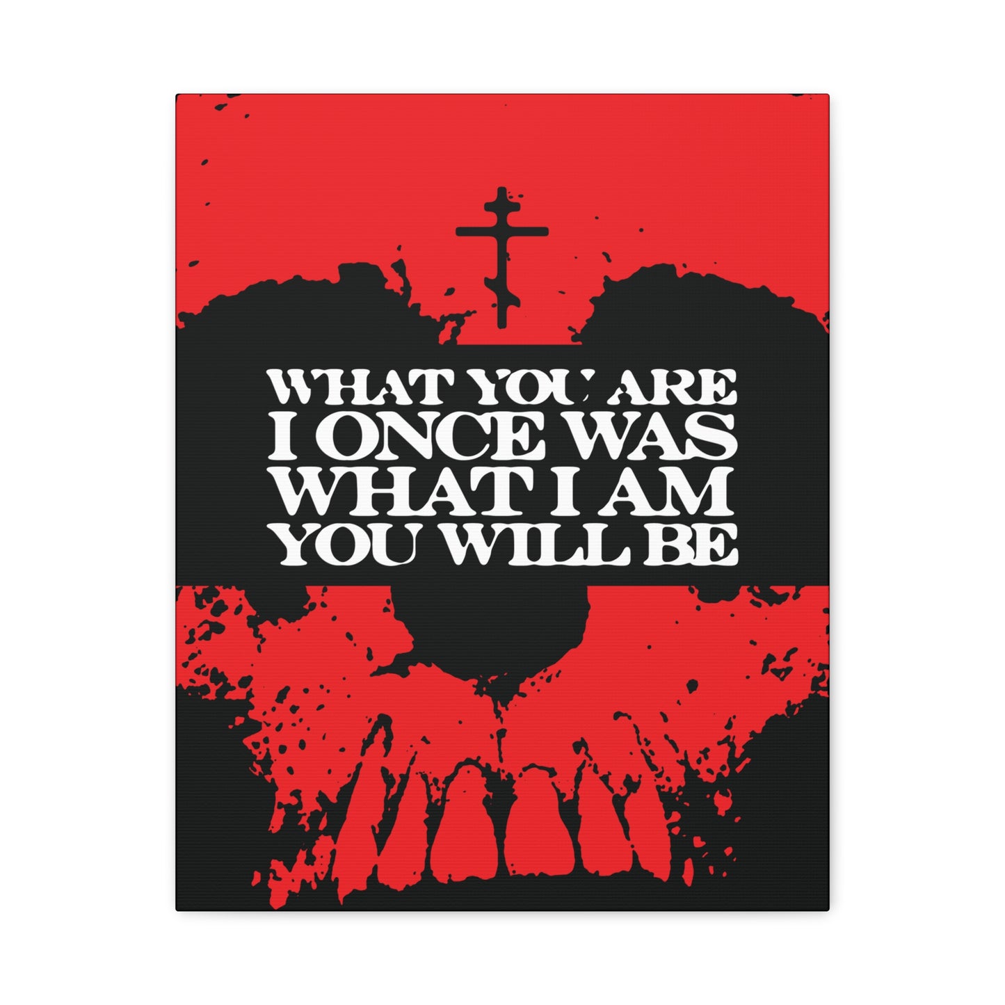 What You Are, I Once Was. What I Am, You Will Be | Memento Mori | Red Skull Remembrance of Death | Orthodox Christian Canvas Art