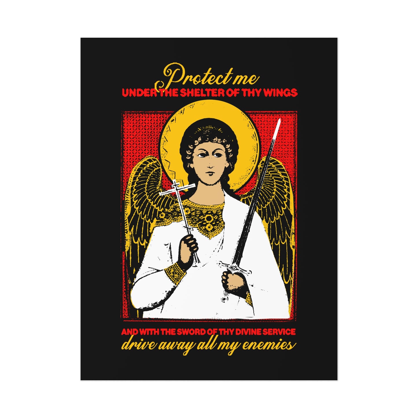 Holy Guardian Angel IconoGraphic No. 1 | Orthodox Christian Art Poster