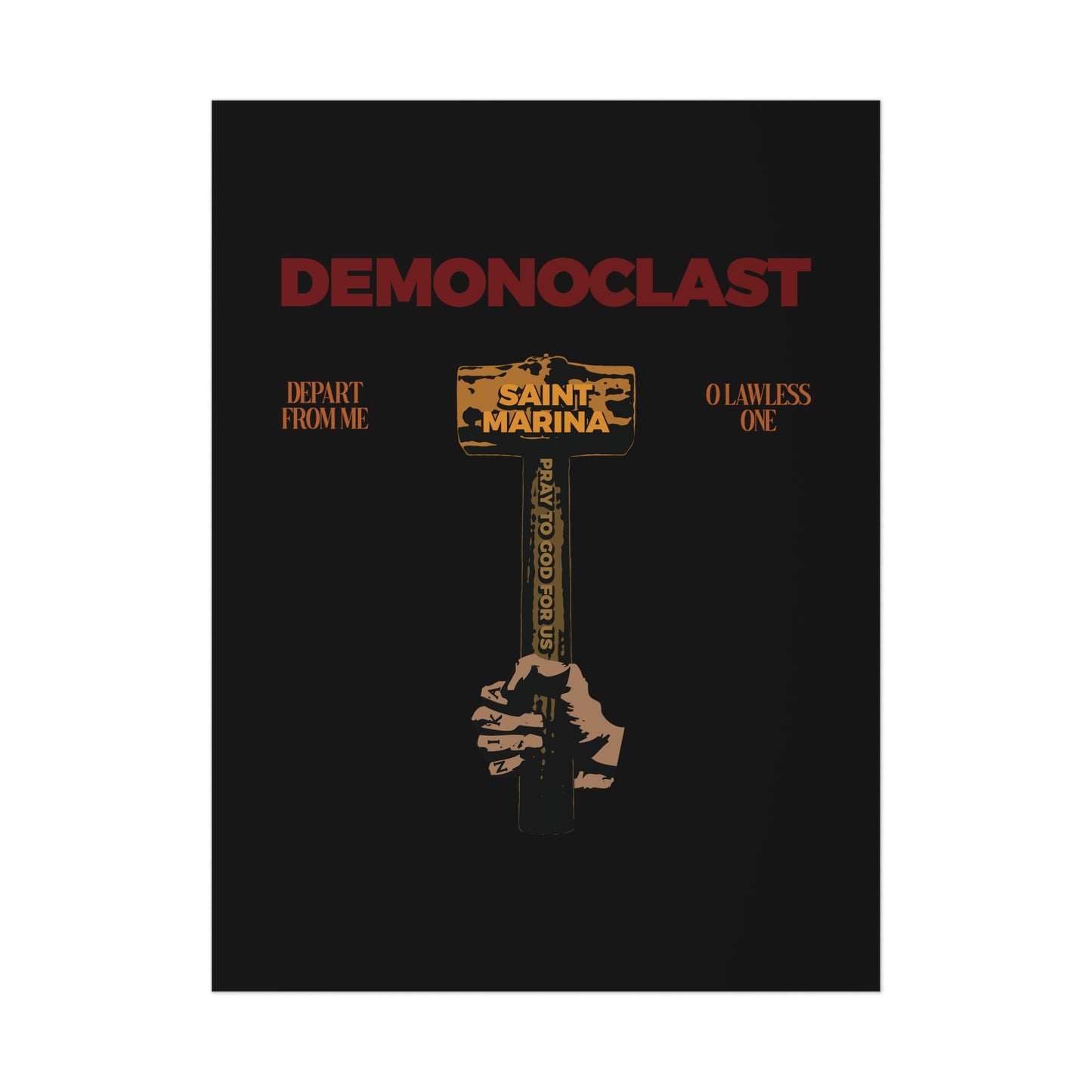 Demonoclast No. 1 (St. Marina's Hammer) | Orthodox Christian Art Poster