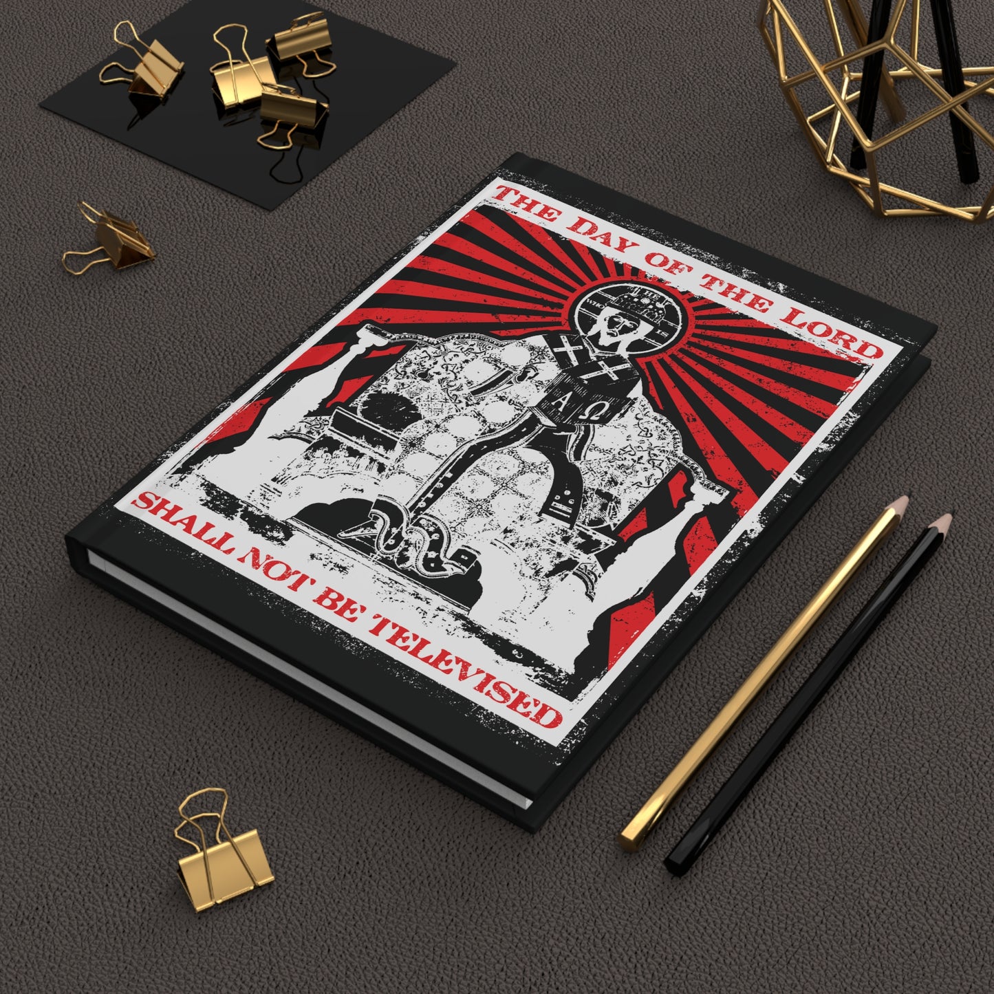The Day of the Lord Shall Not Be Televised | Jesus Christ Enthroned Iconographic | Second Coming | Revelation | Orthodox Christian Hardcover Journal