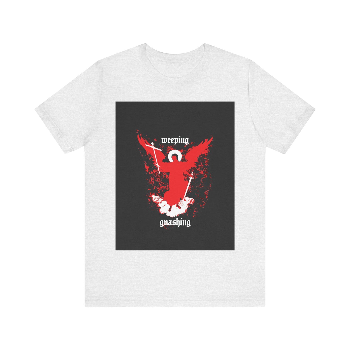 Weeping and Gnashing (Matthew 13:41, Apocalypse Angel IconoGraphic) No. 1 | Orthodox Christian T-Shirt