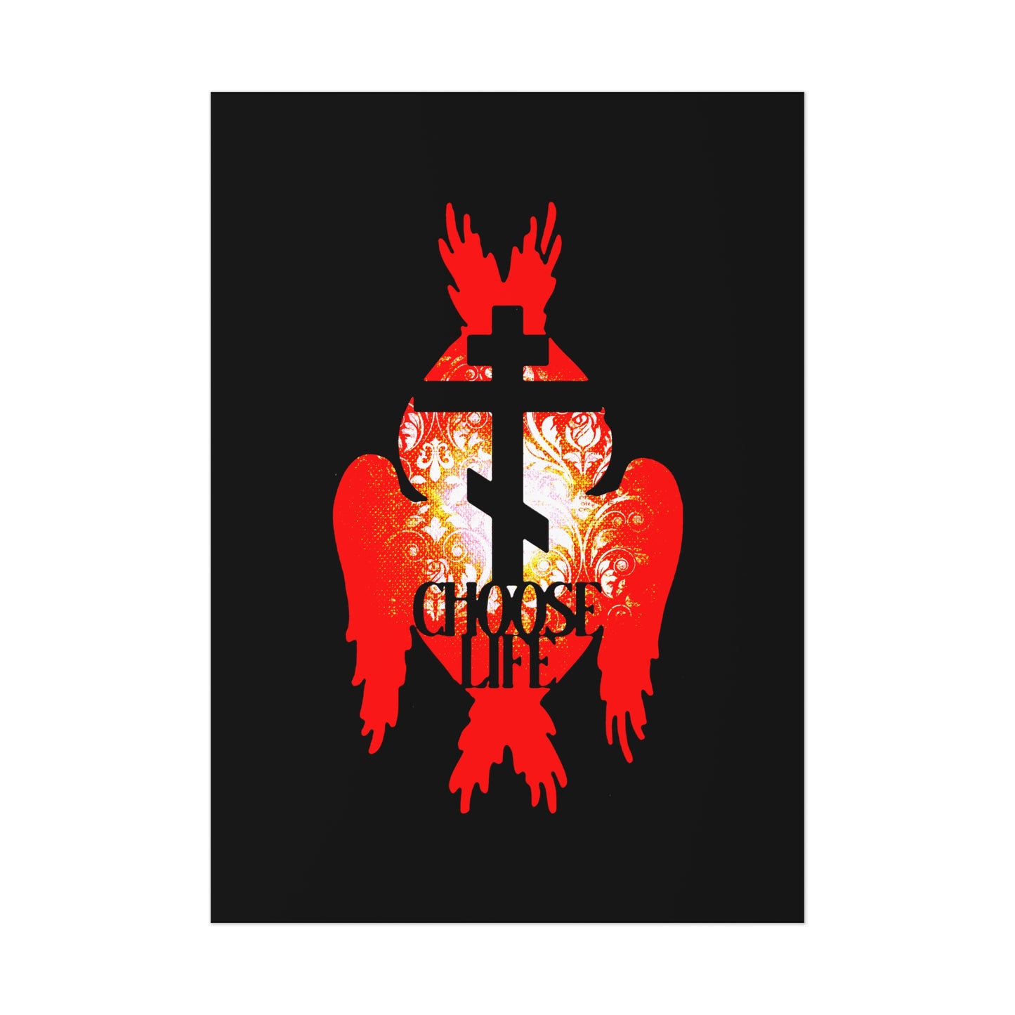 Choose Life No. 2 (Angel Wings) | Orthodox Christian Art Poster