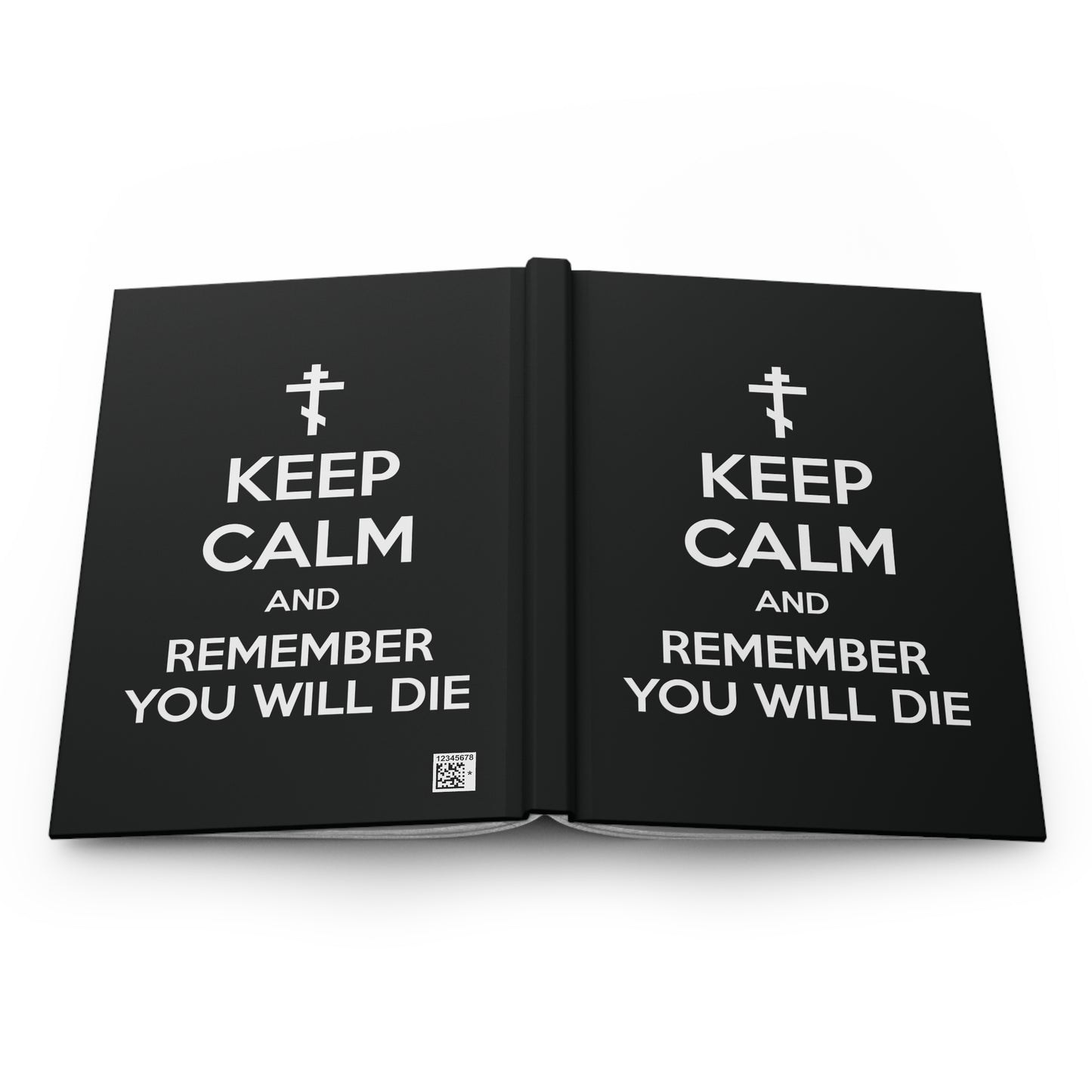 Keep Calm and Remember You Will Die (White Text) | Orthodox Christian Hardcover Journal