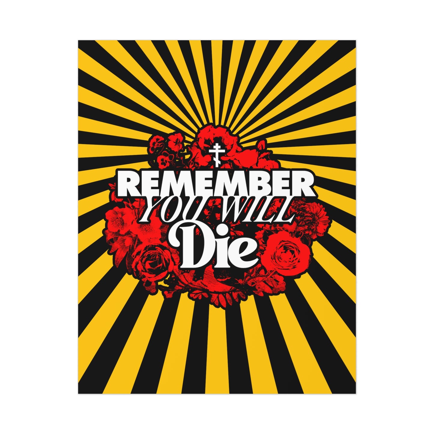 Remember You Will Die Floral Design No. 2 | Orthodox Christian Art Poster