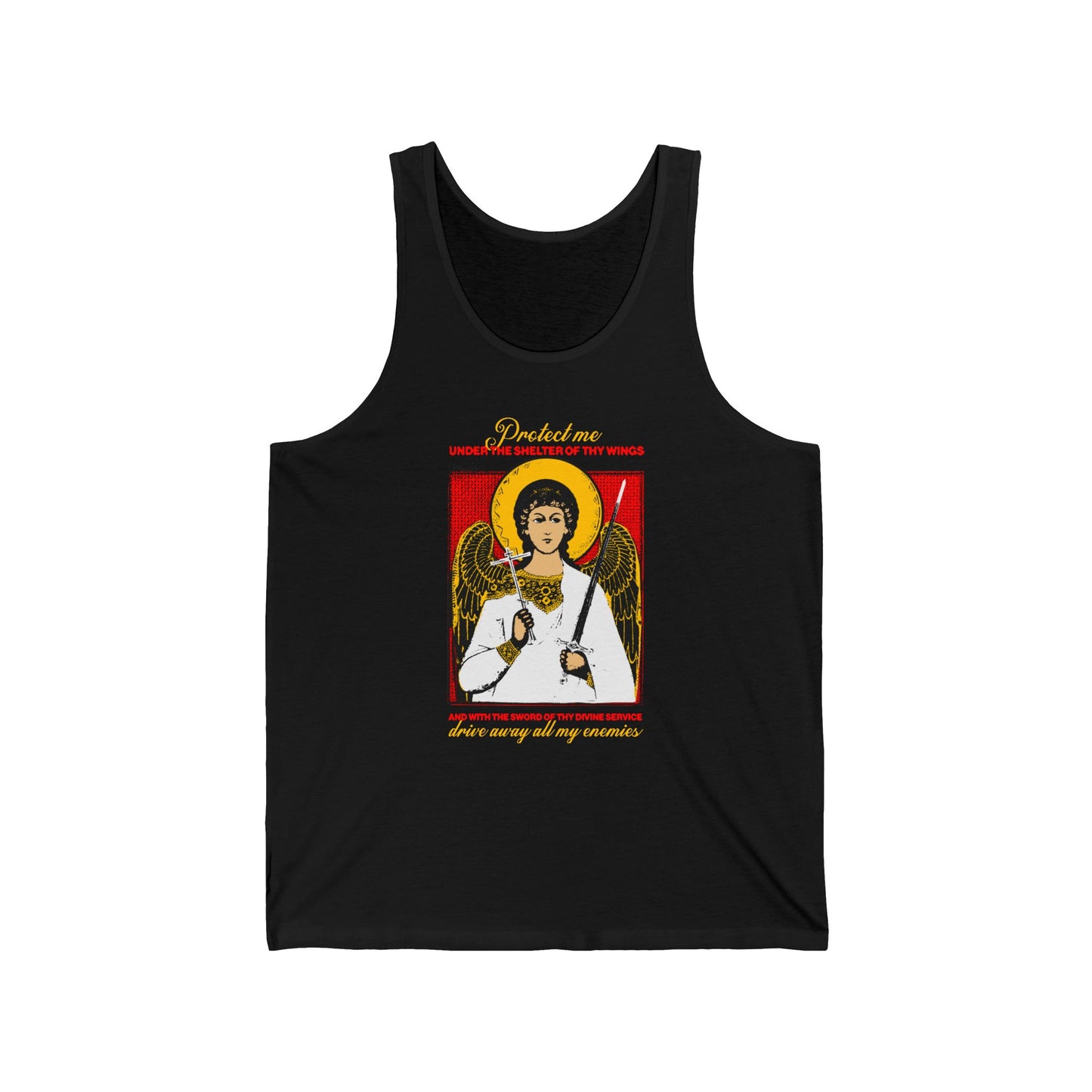 Holy Guardian Angel IconoGraphic No. 1 | Orthodox Christian Jersey Tank Top / Sleeveless Shirt