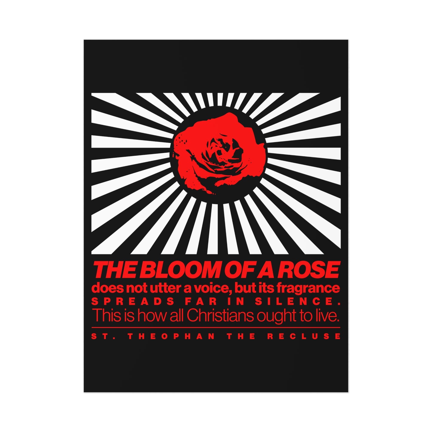 The Bloom of a Rose No. 1 | Orthodox Christian Art Poster