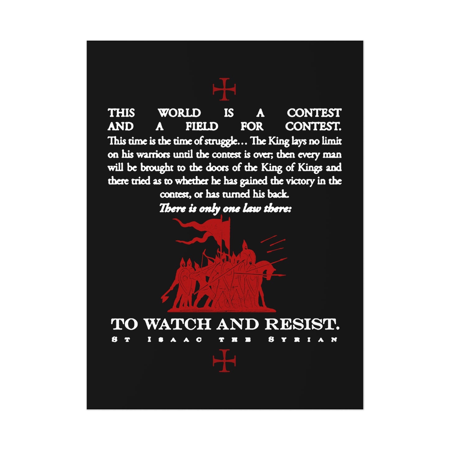 The World is a Contest No. 2 (St Isaac the Syrian) | Orthodox Christian Art Poster