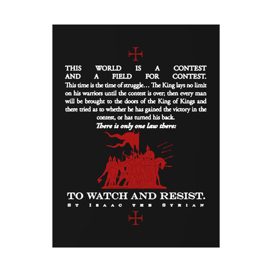 The World is a Contest No. 2 (St Isaac the Syrian) | Orthodox Christian Art Poster