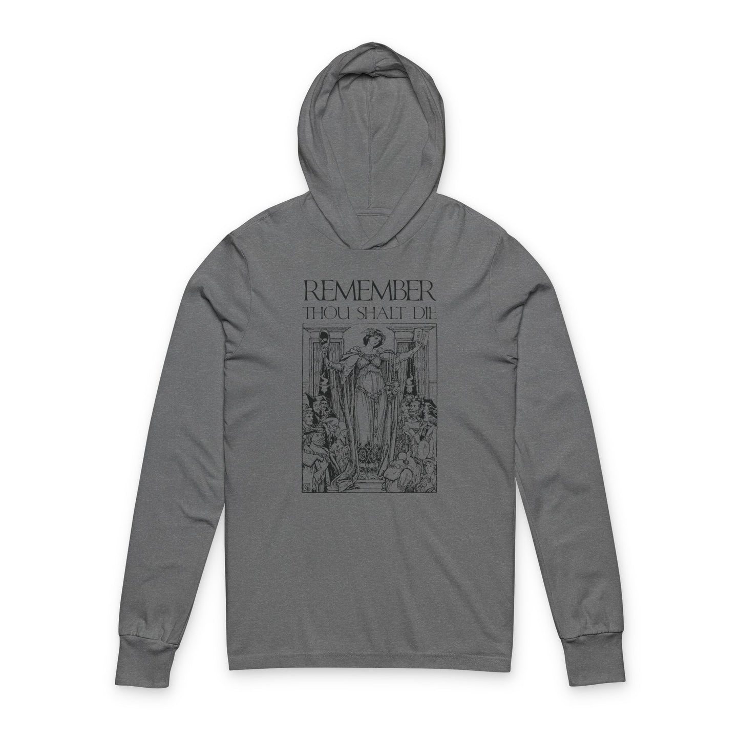 Remember You Will Die Shakespearean Design | Memento Mori | Classic Woodcut Illustration Aesthetic | Orthodox Christian Hooded Shirt