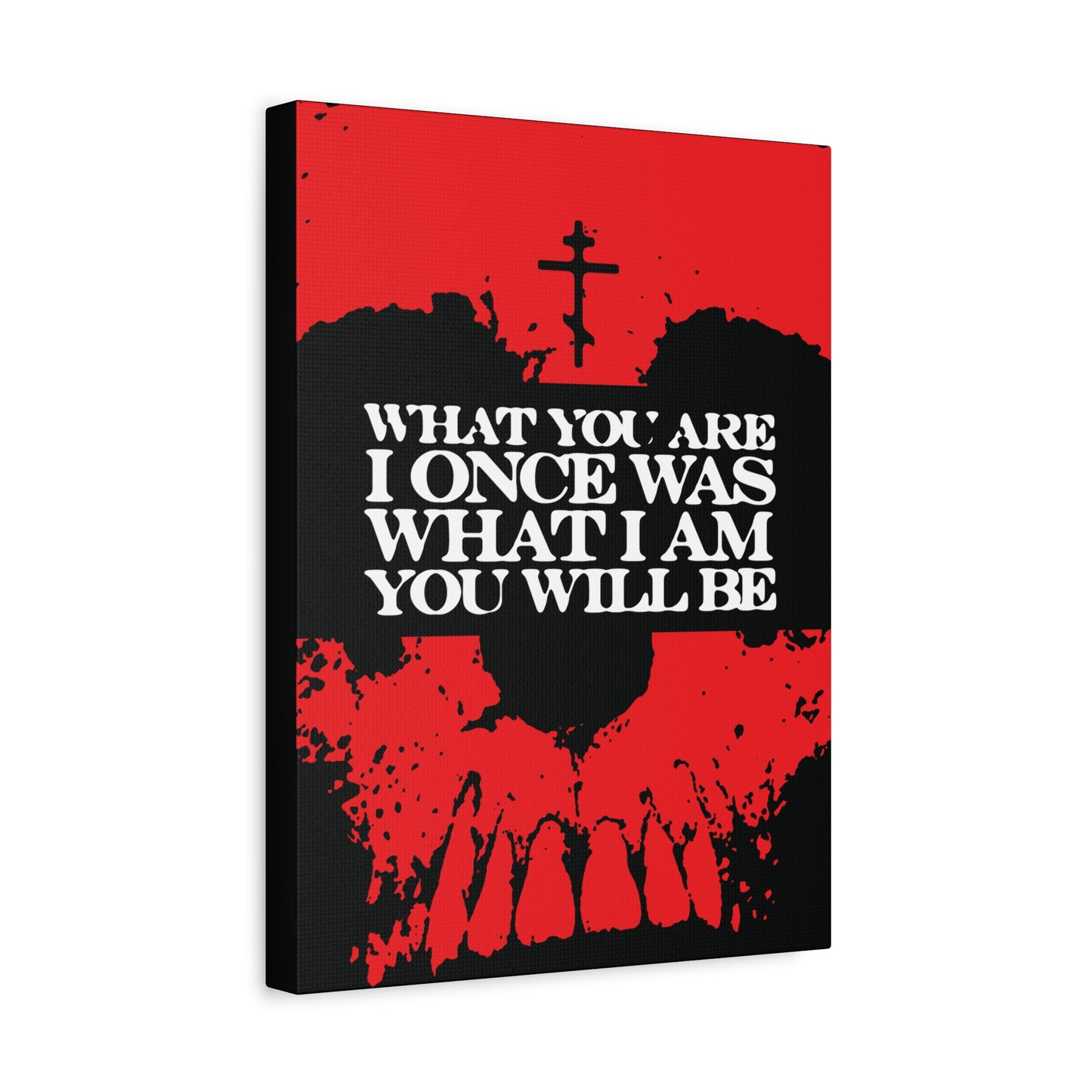 What You Are, I Once Was. What I Am, You Will Be | Memento Mori | Red Skull Remembrance of Death | Orthodox Christian Canvas Art