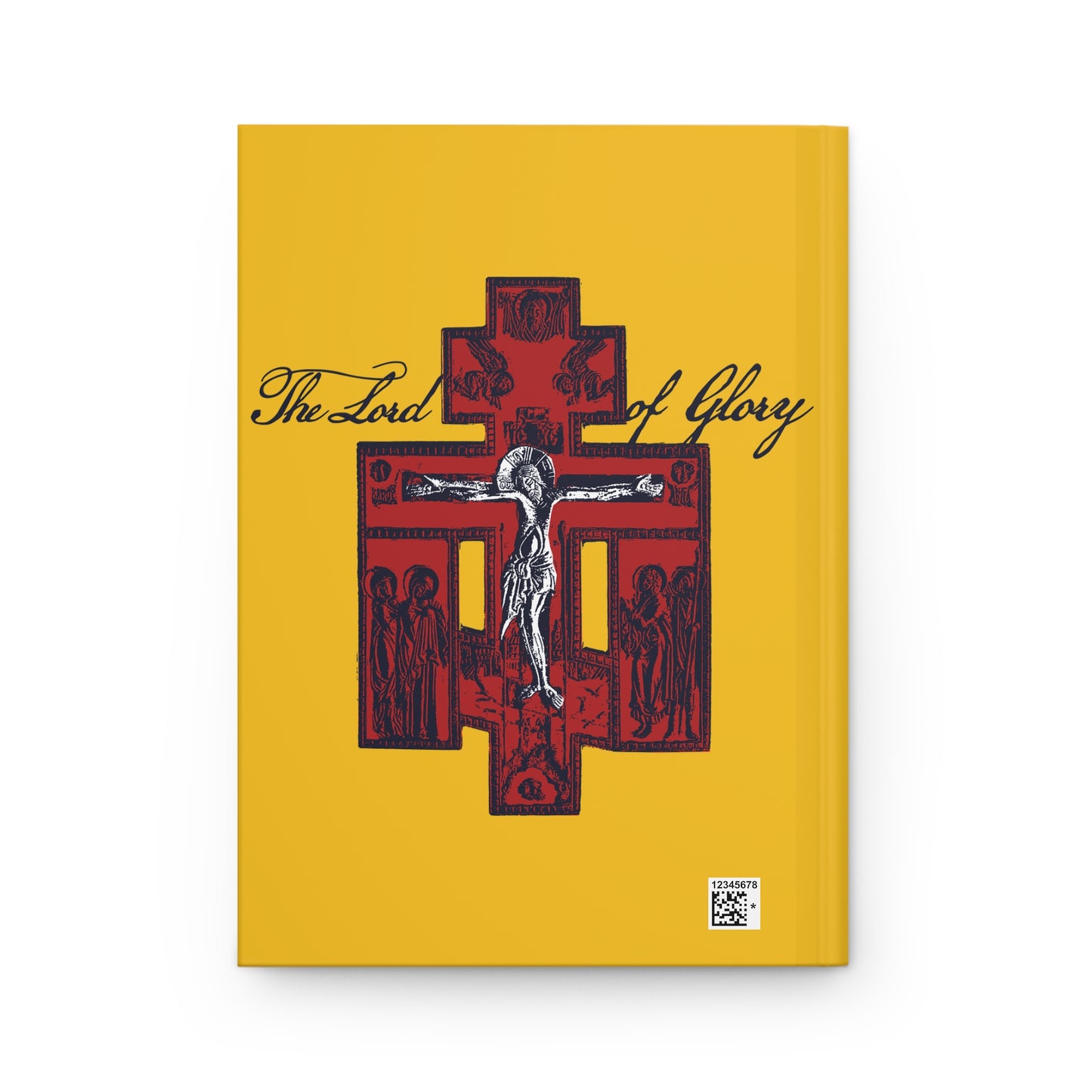 The Lord of Glory | Russian Golgotha Crucifix IconoGraphic (Gold BG) | 1 Corinthians 2:8 | Orthodox Christian Hardcover Blank Journal