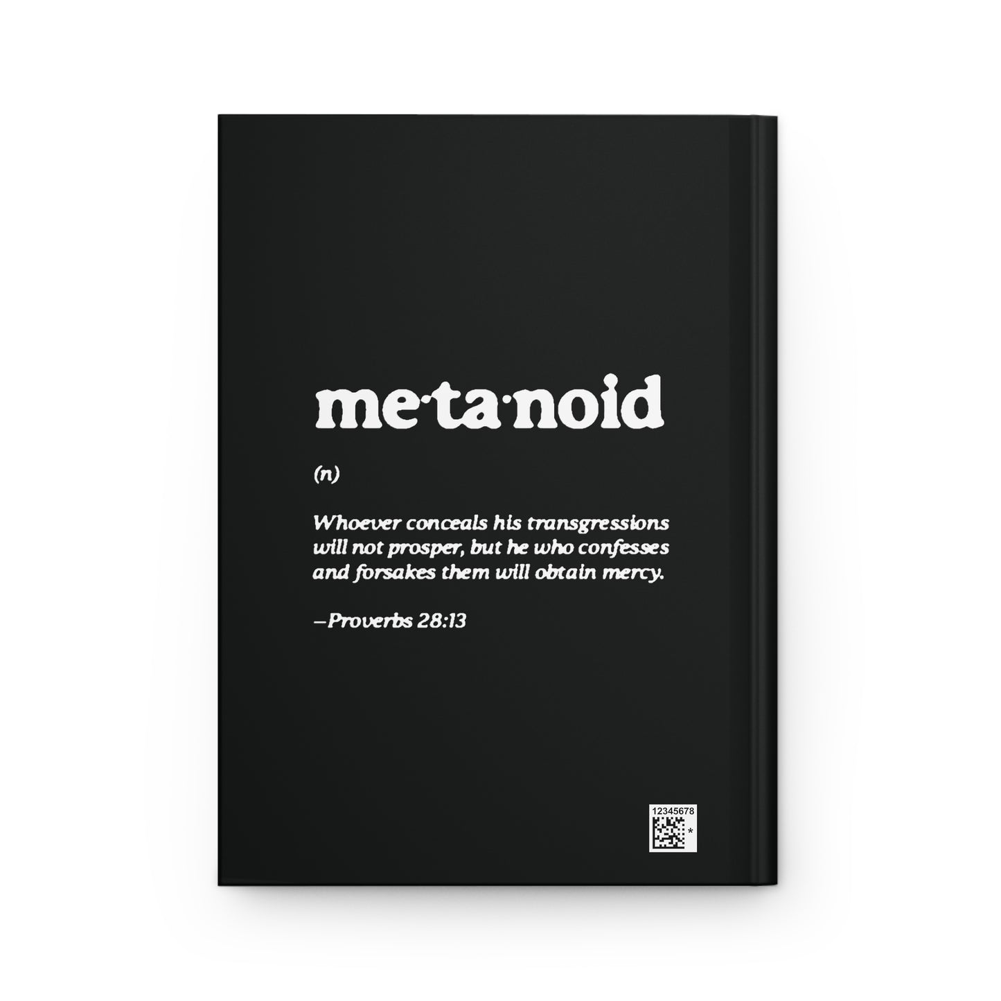 Metanoia Metanoid Definition | Proverbs 28:13 | Confession & Repentance | Minimalist Design | Orthodox Christian Hardcover Journal