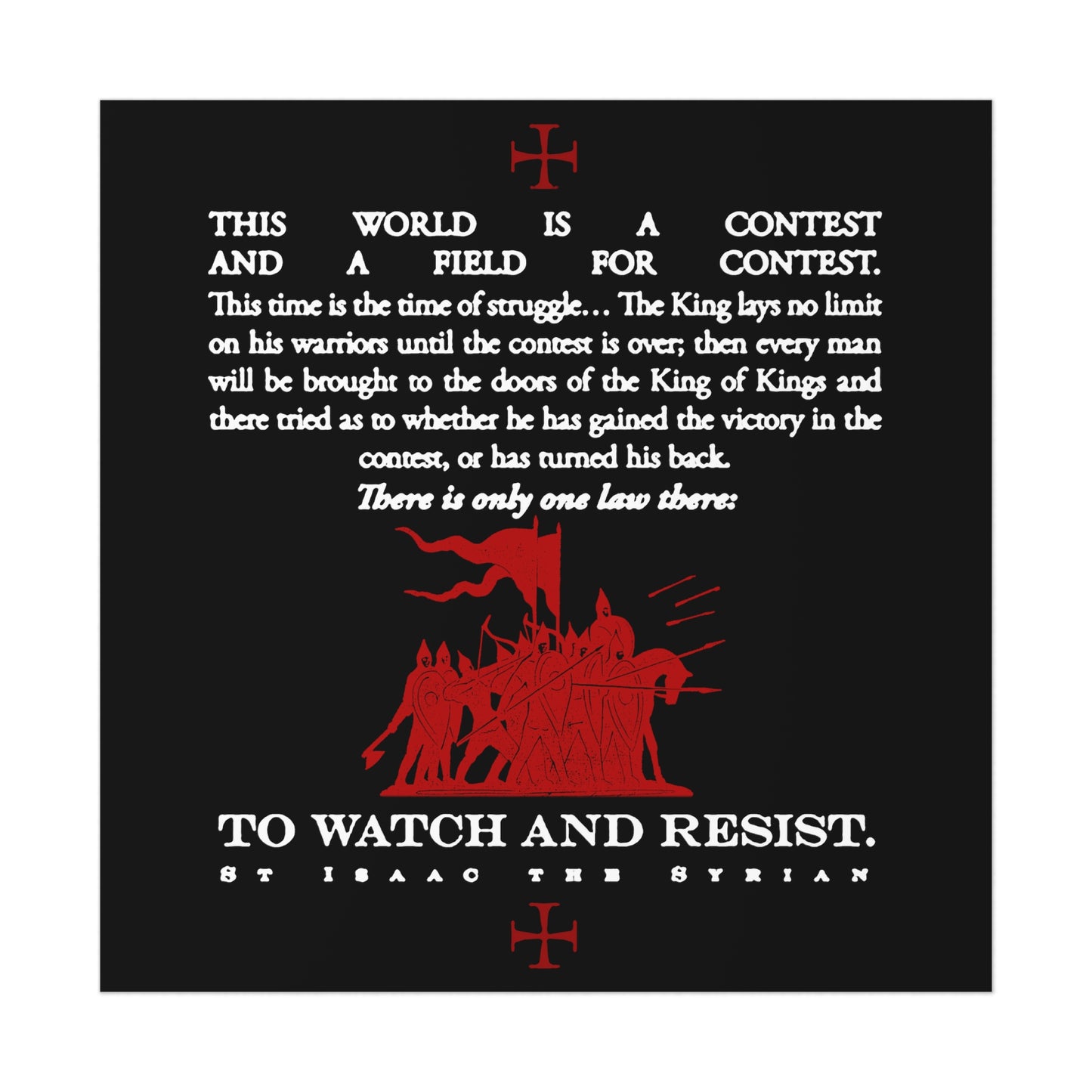 The World is a Contest No. 2 (St Isaac the Syrian) | Orthodox Christian Art Poster
