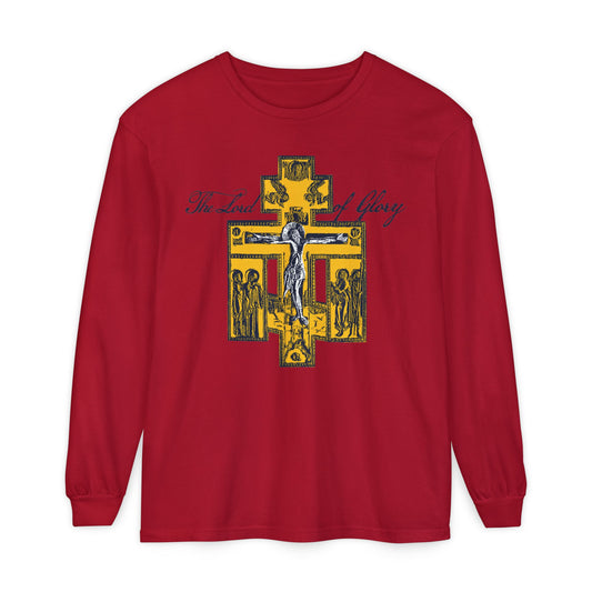 The Lord of Glory | Russian Golgotha Crucifix IconoGraphic | 1 Corinthians 2:8 | Orthodox Christian Long Sleeve Shirt
