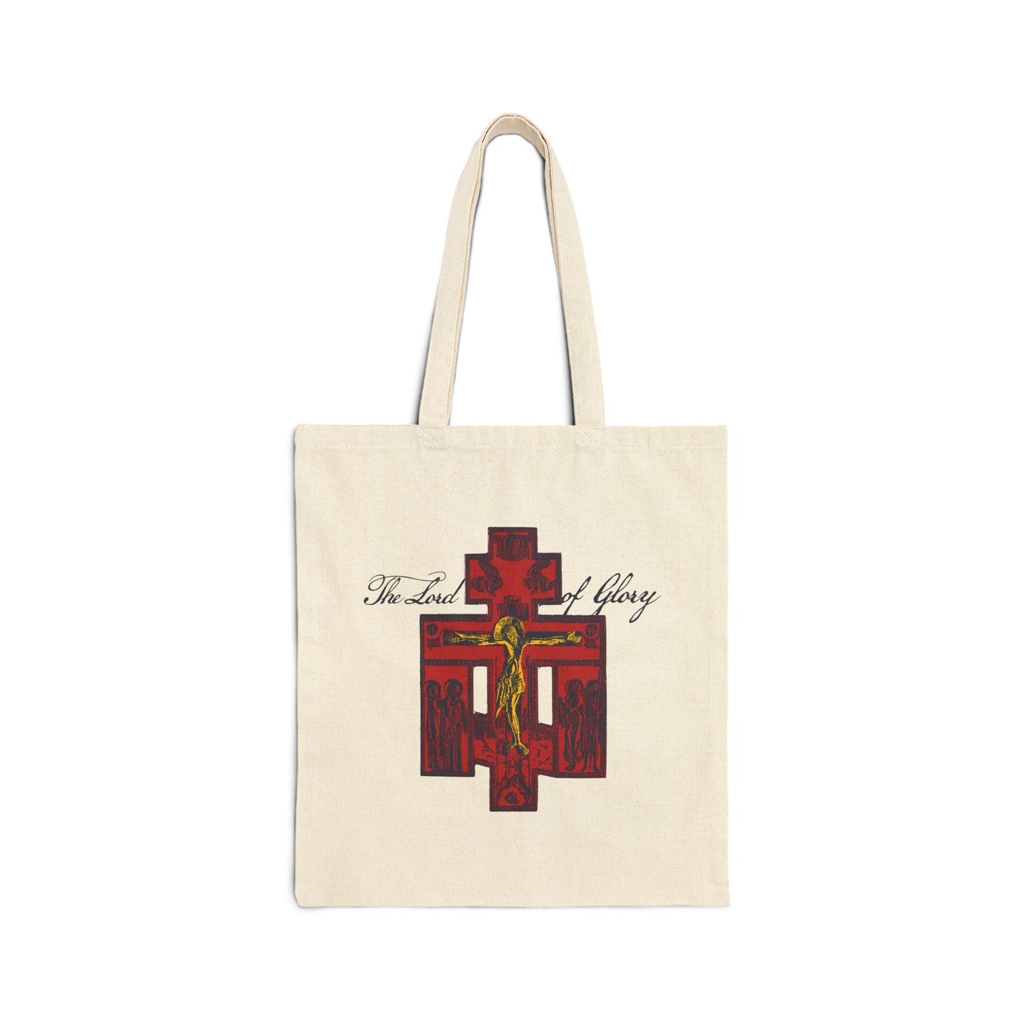 The Lord of Glory | Russian Golgotha Crucifix IconoGraphic | 1 Corinthians 2:8 | Orthodox Christian Canvas Tote Bag