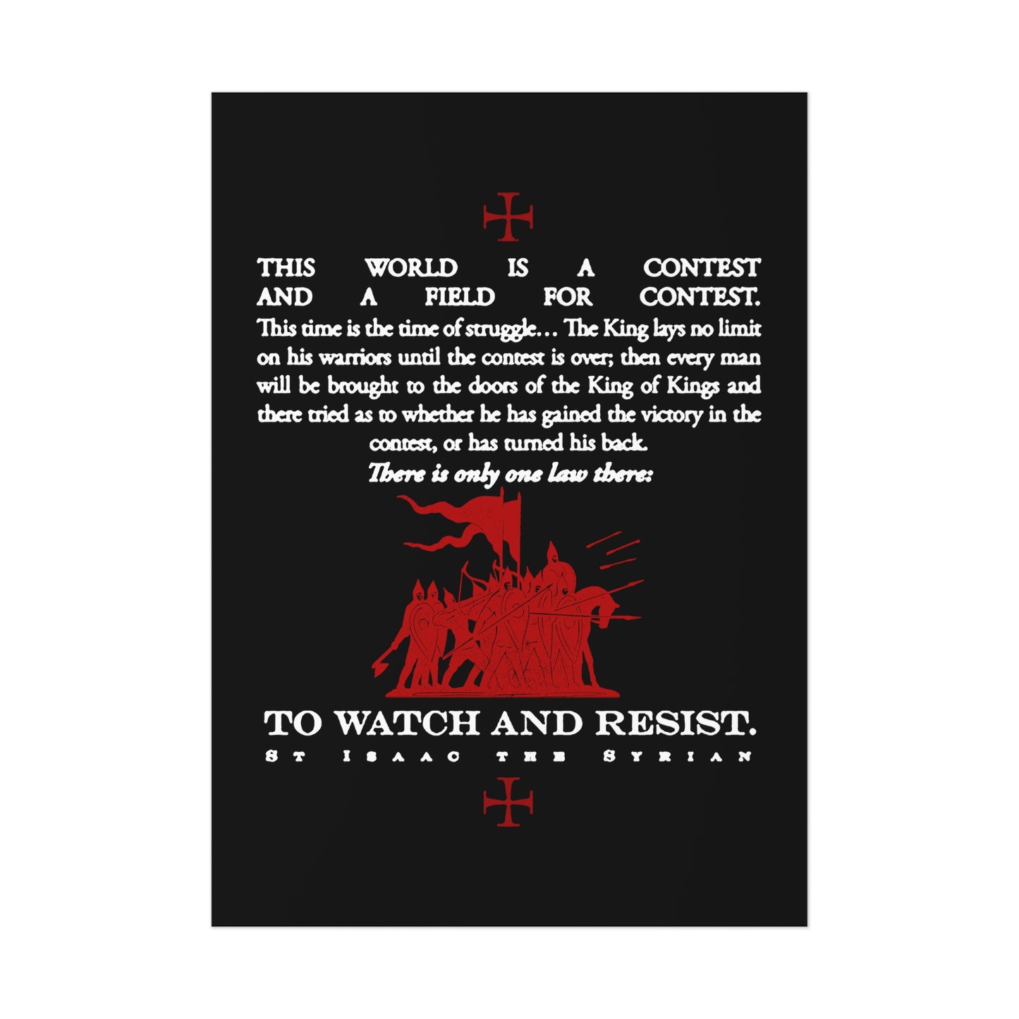 The World is a Contest No. 2 (St Isaac the Syrian) | Orthodox Christian Art Poster