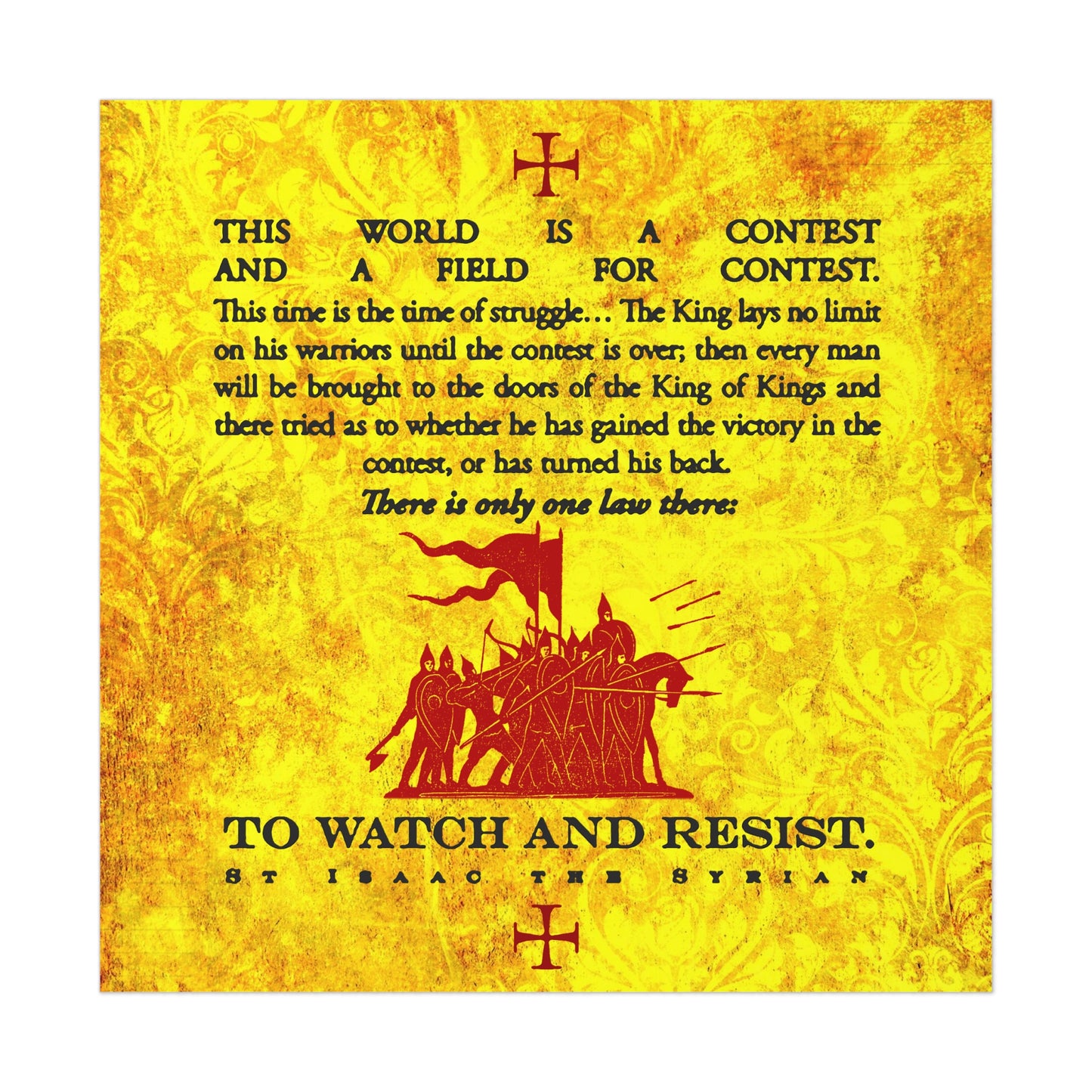 The World is a Contest No. 1 (St Isaac the Syrian) | Orthodox Christian Art Poster