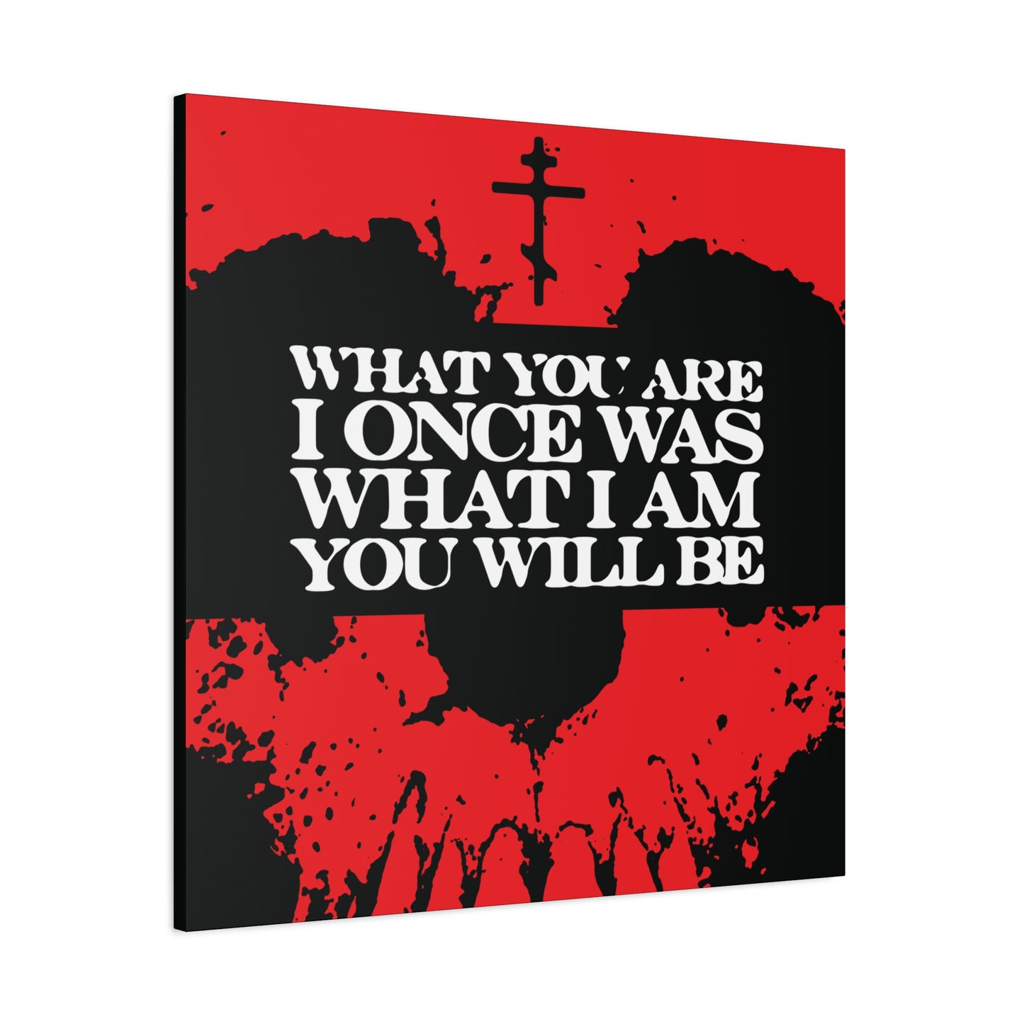 What You Are, I Once Was. What I Am, You Will Be | Memento Mori | Red Skull Remembrance of Death | Orthodox Christian Canvas Art