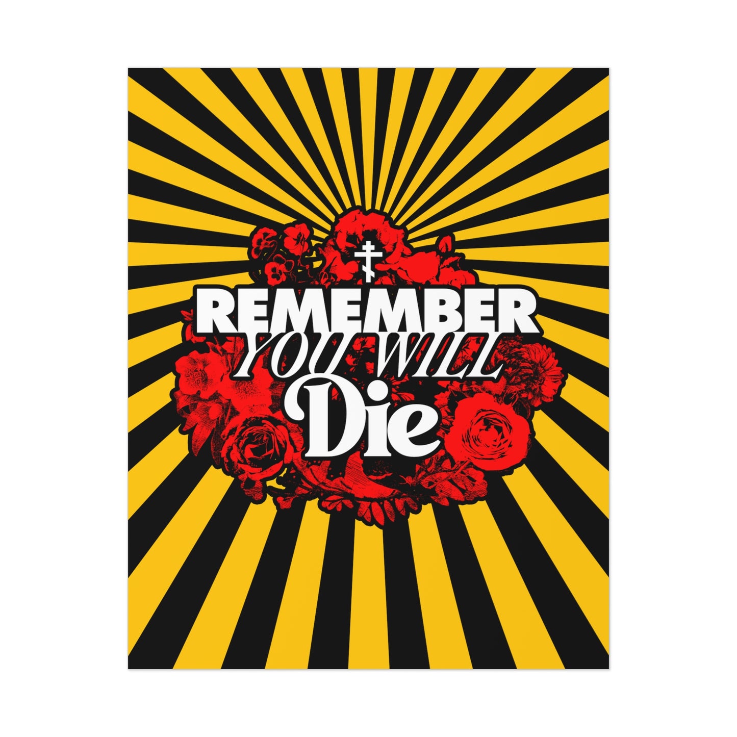 Remember You Will Die Floral Design No. 2 | Orthodox Christian Art Poster