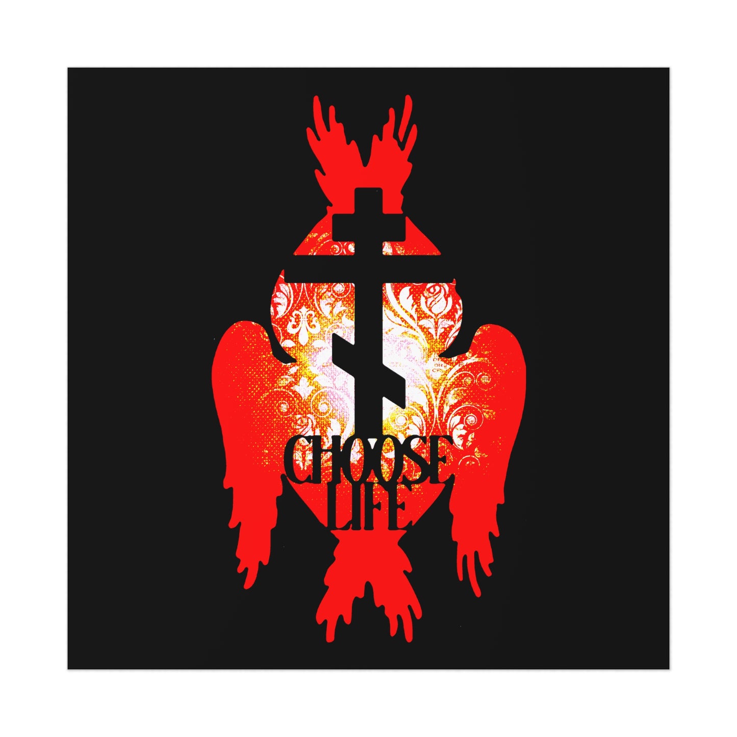 Choose Life No. 2 (Angel Wings) | Orthodox Christian Art Poster